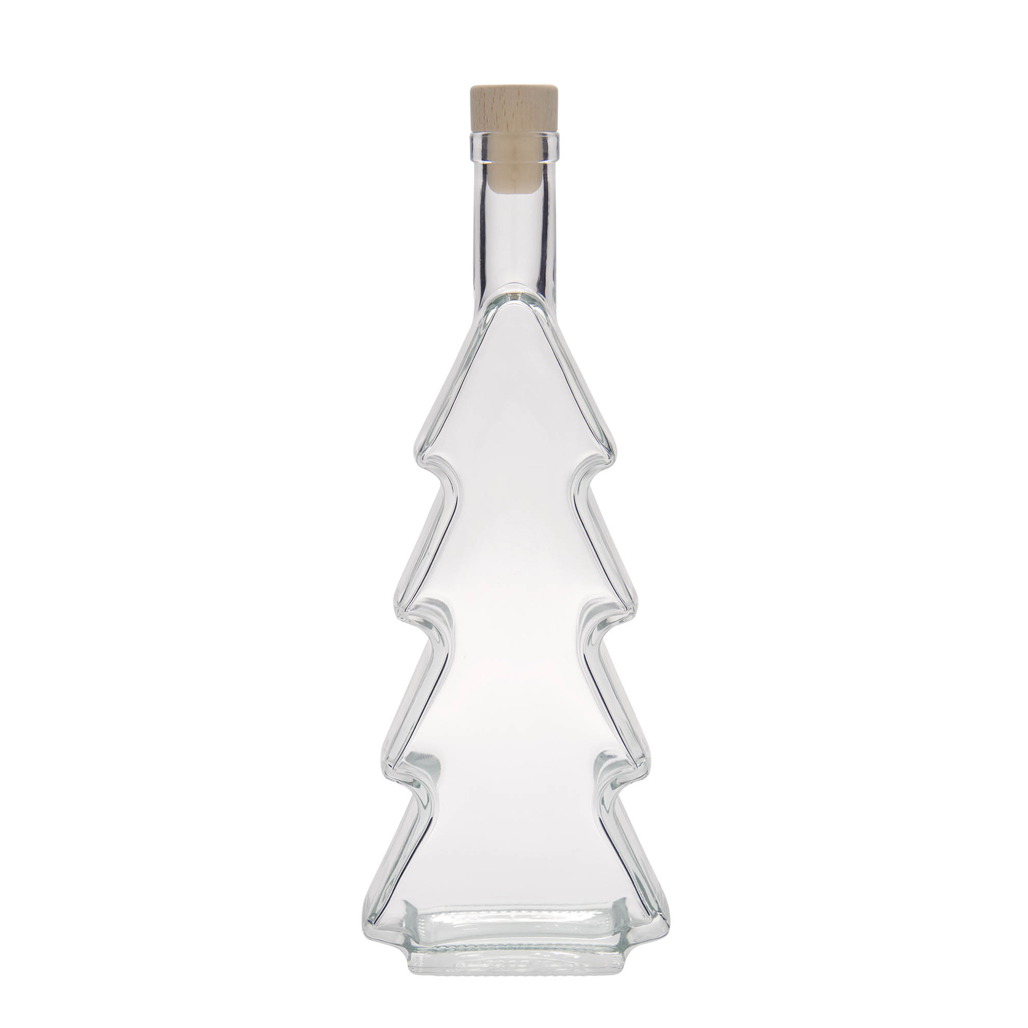500 ml Glasflasche 'Tannenbaum', Mündung: Kork 500 ml Glasflasche 'Tannenbaum', Mündung: Kork