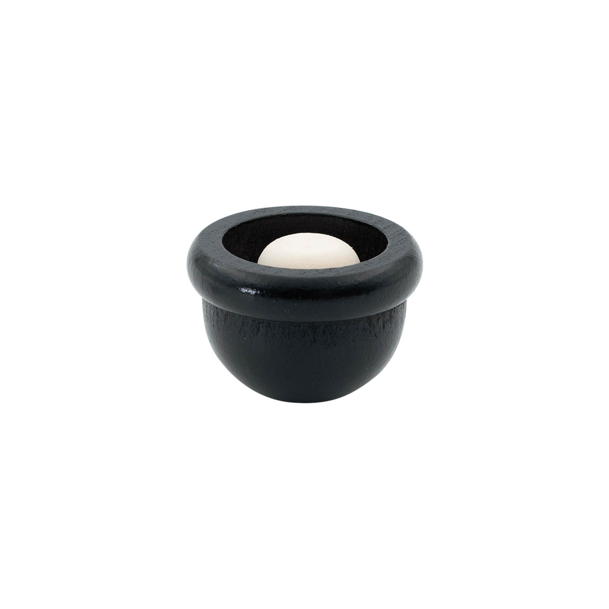 Griffkorken 19 mm „Melone“, Holz/PE, schwarz, für Mündung: Kork