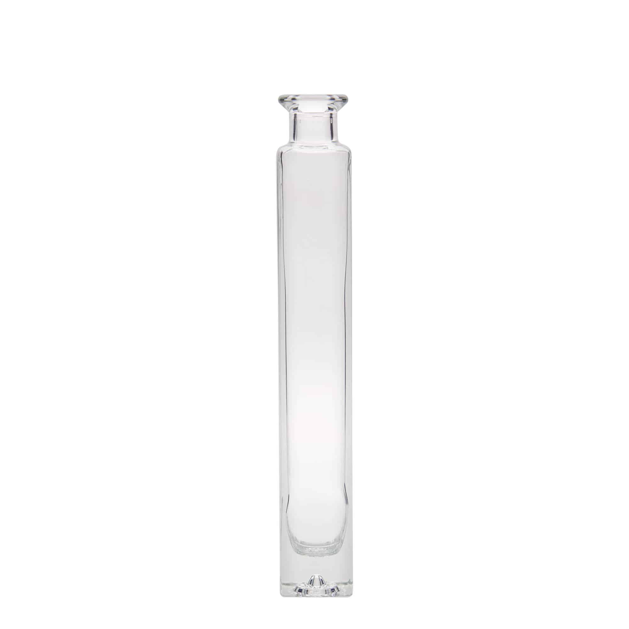 200 ml Glasflasche 'Tommy', quadratisch, Mündung: Kork