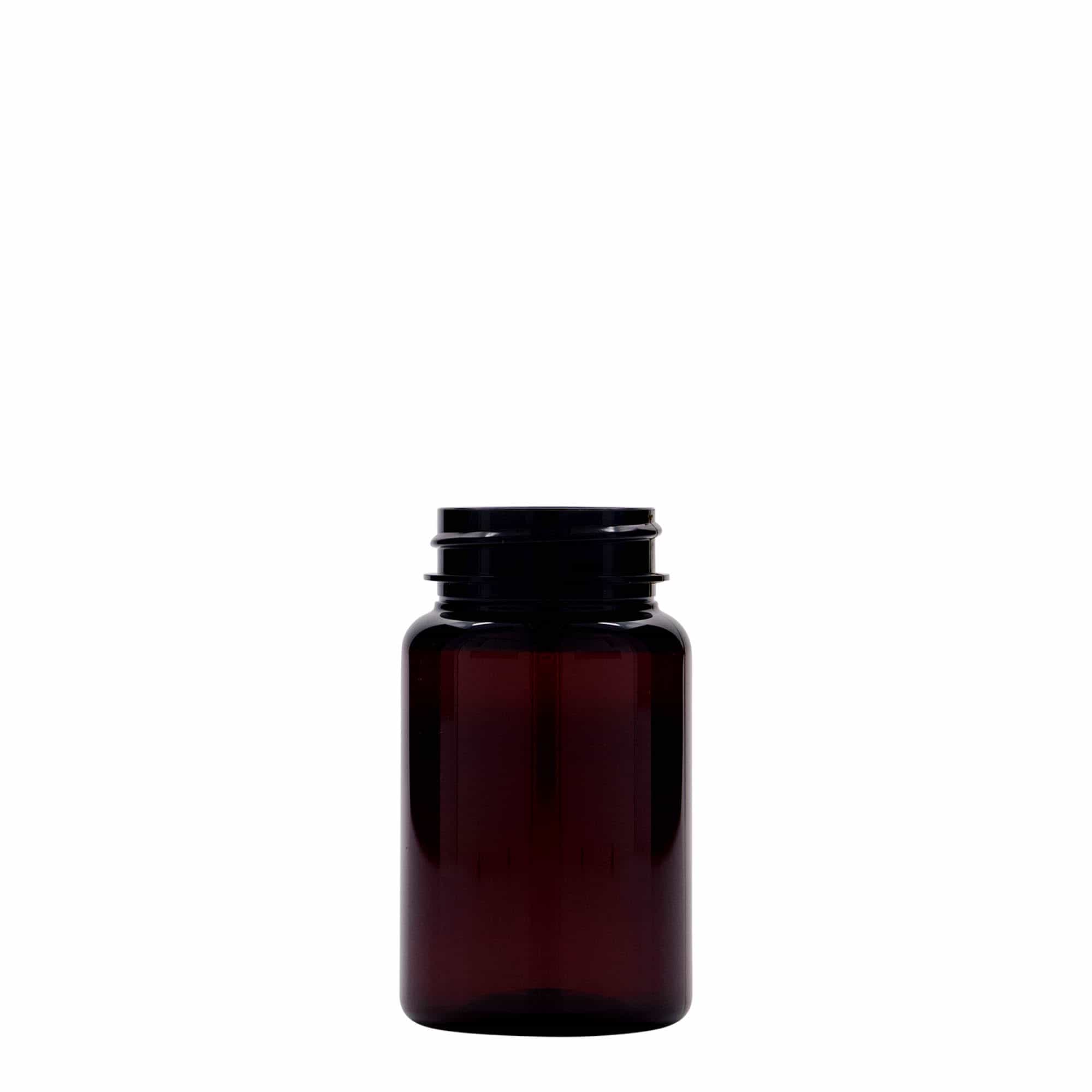 75 ml PET-Packer, Kunststoff, braun, Mündung: 38/400