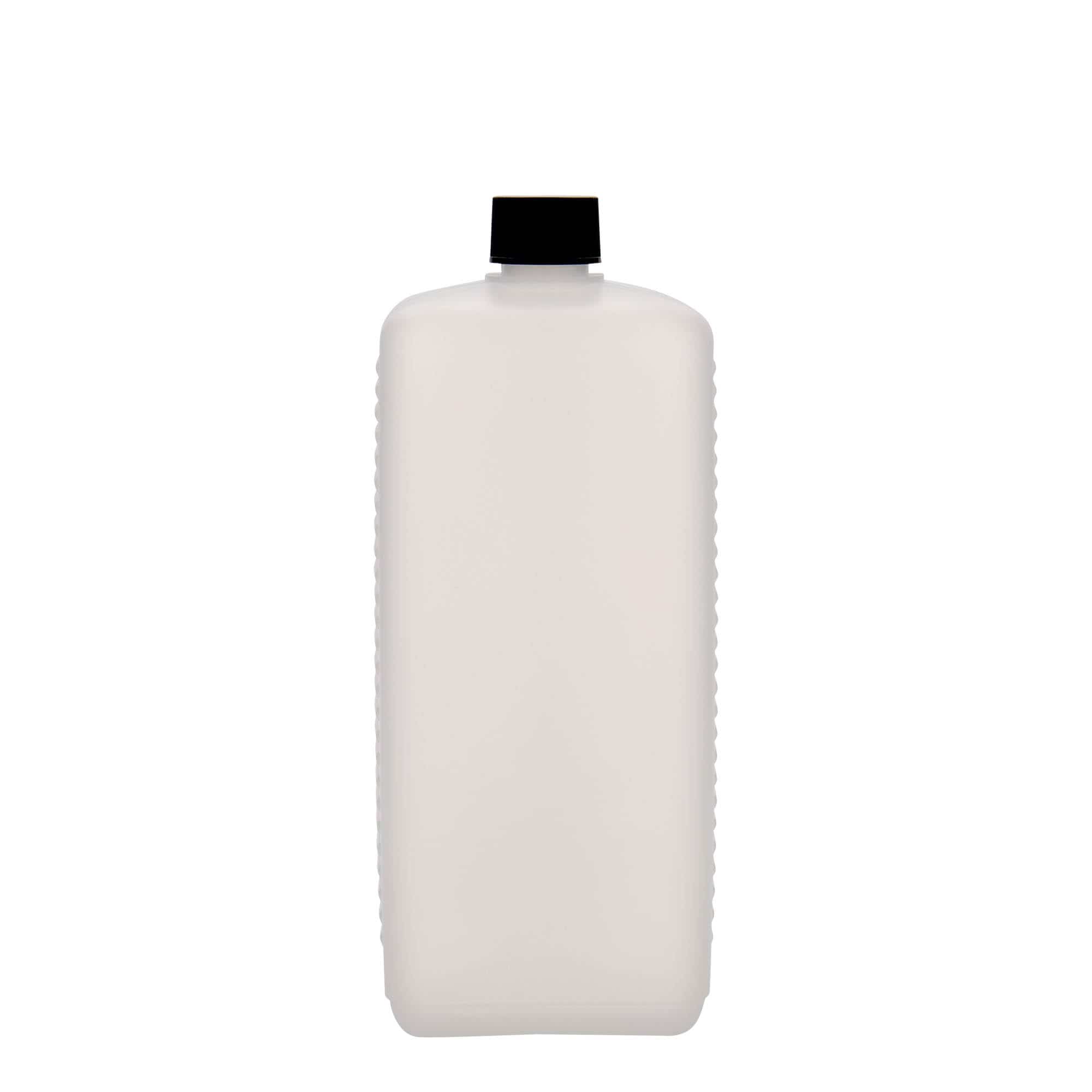 1.000 ml Kanisterflasche, rechteckig, HDPE-Kunststoff, natur, Mündung: DIN 25 EPE 1.000 ml Kanisterflasche, rechteckig, HDPE-Kunststoff, natur, Mündung: DIN 25 EPE