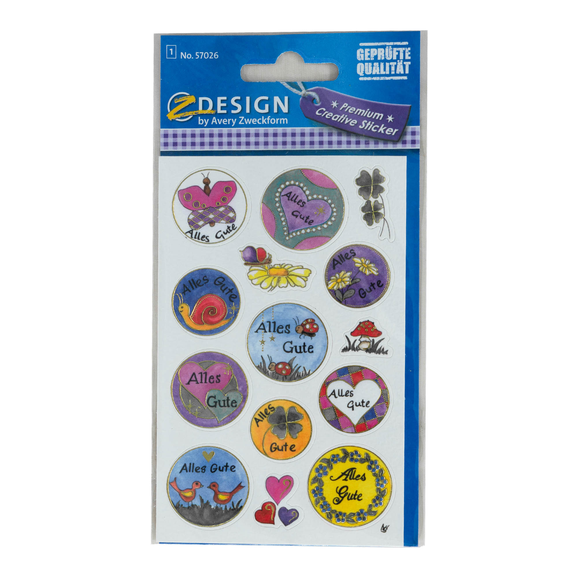 Zweckform Sticker 'Alles Gute', mehrfarbig Zweckform Sticker 'Alles Gute', mehrfarbig