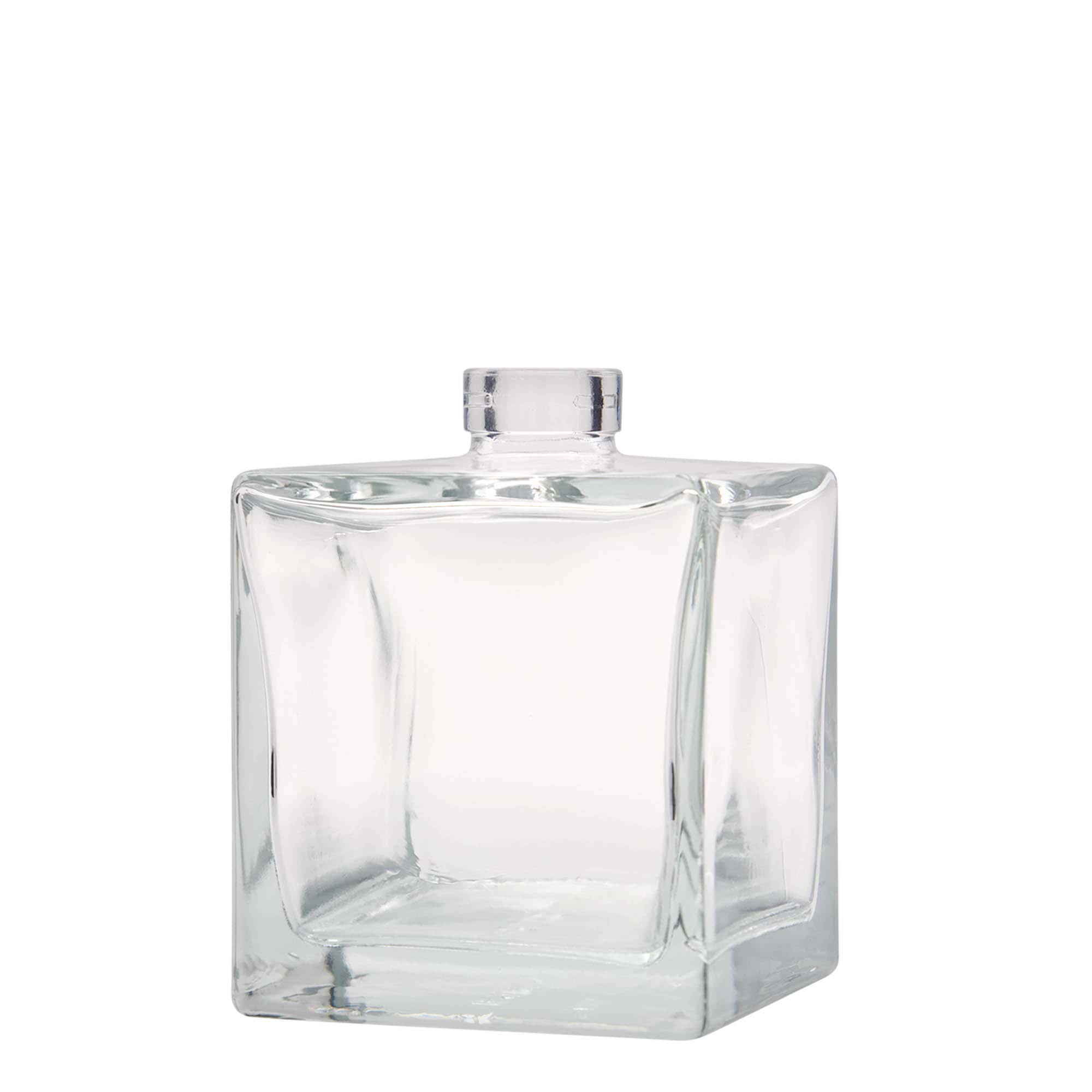 500 ml Glasflasche 'Cube', quadratisch, Mündung: Kork
