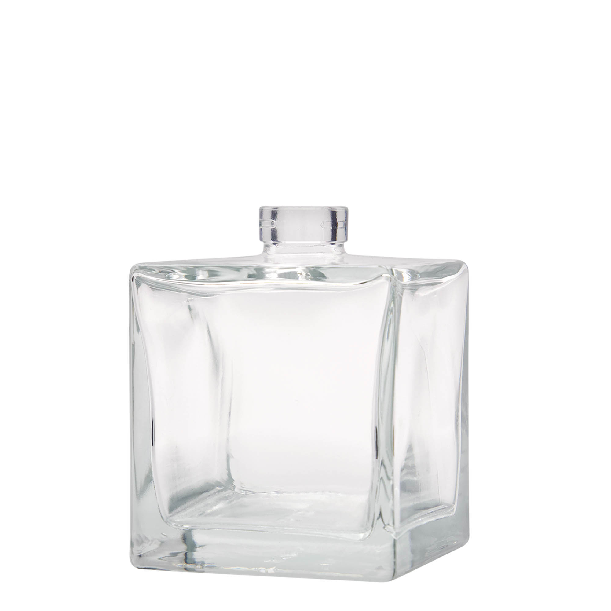 500 ml Glasflasche 'Cube', quadratisch, Mündung: Kork 500 ml Glasflasche 'Cube', quadratisch, Mündung: Kork