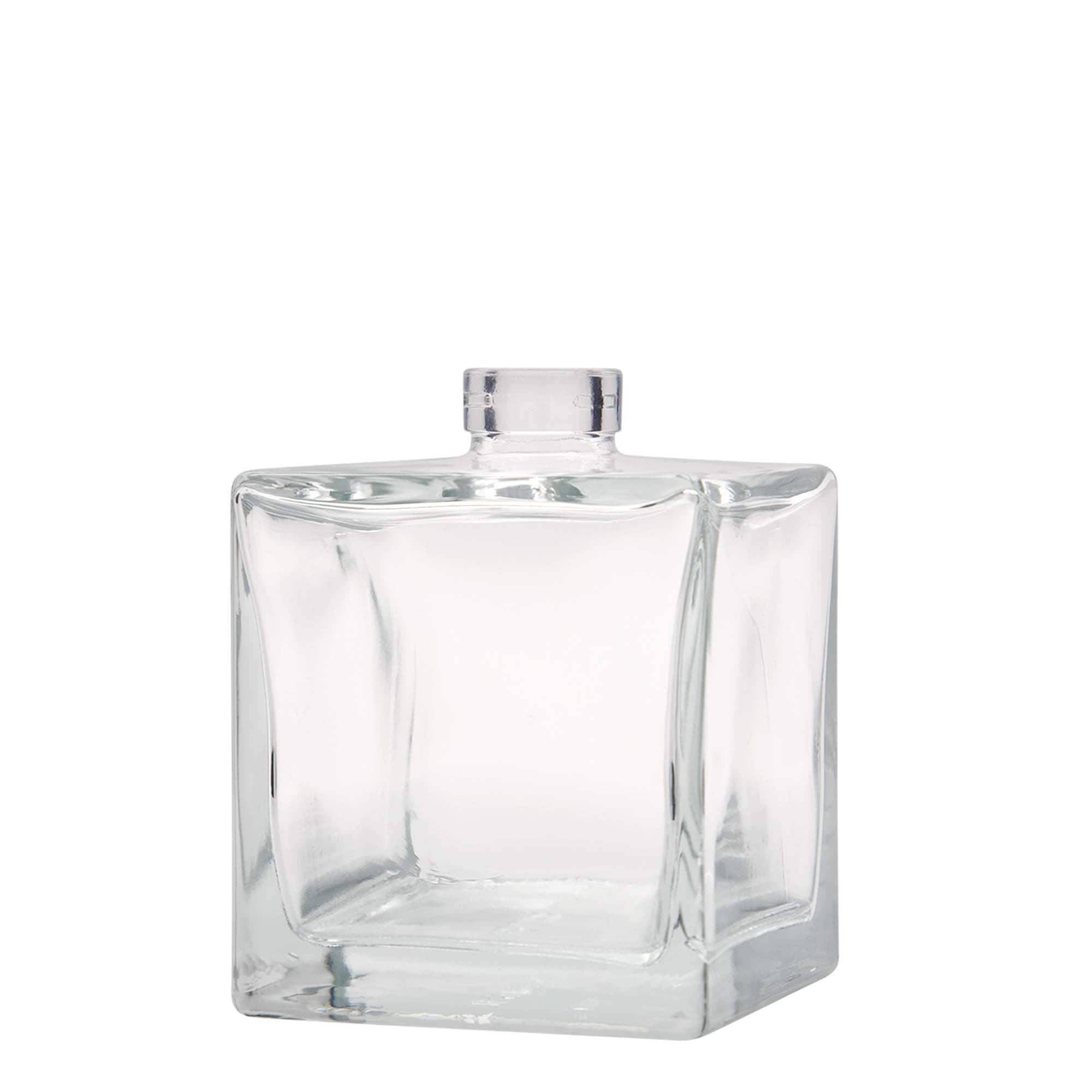 500 ml Glasflasche 'Cube', quadratisch, Mündung: Kork 500 ml Glasflasche 'Cube', quadratisch, Mündung: Kork