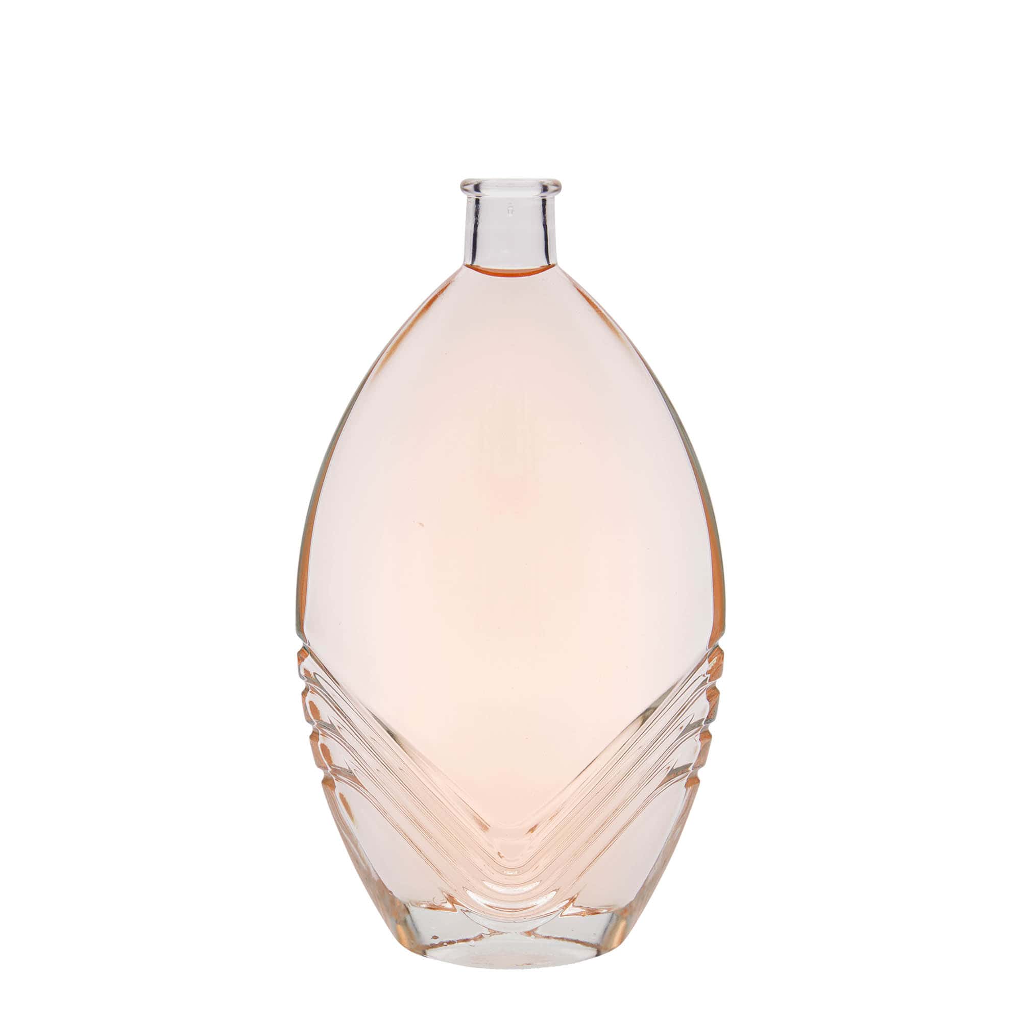 500 ml Glasflasche 'Florence', oval, Mündung: Kork