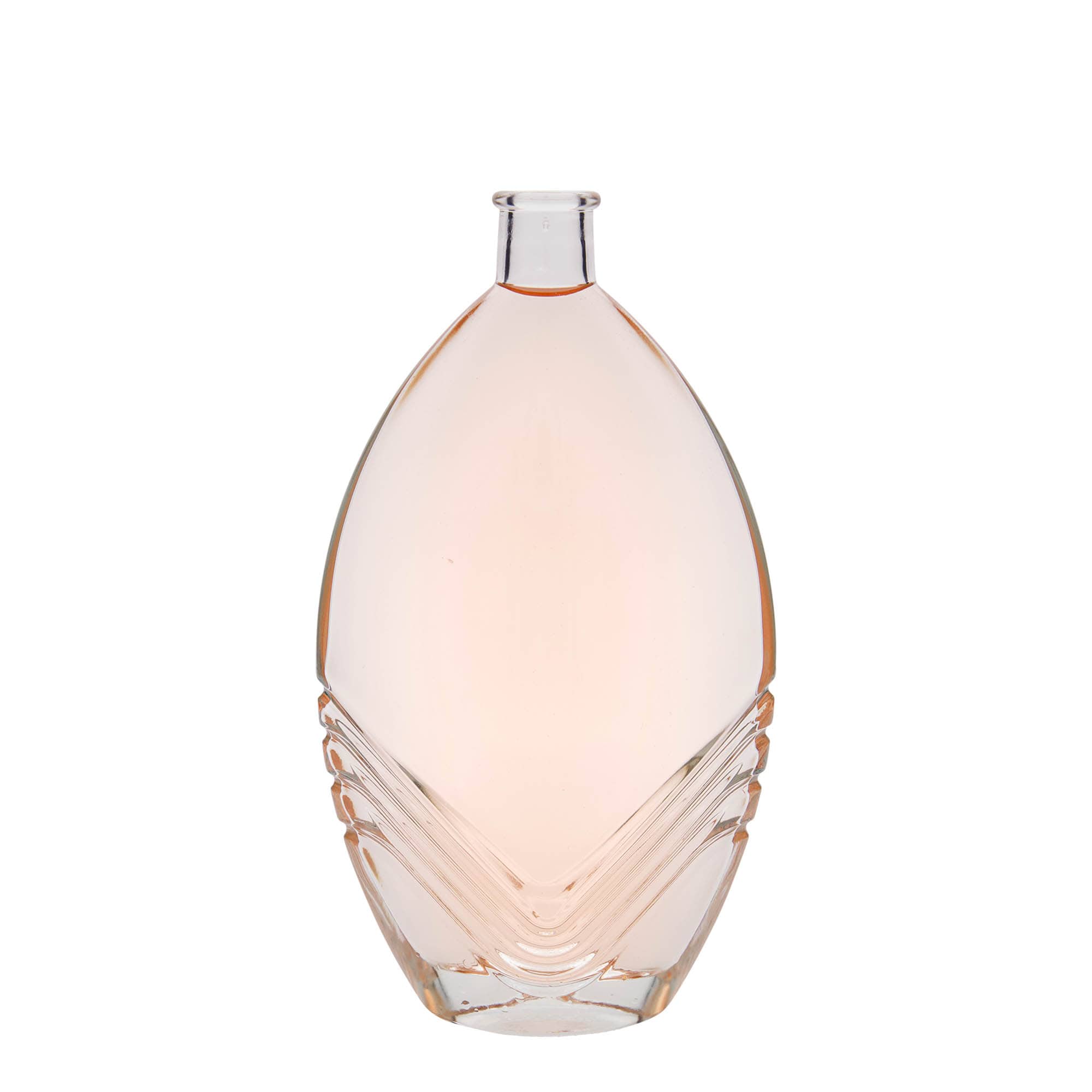 500 ml Glasflasche „Florence“, oval, Mündung: Kork
