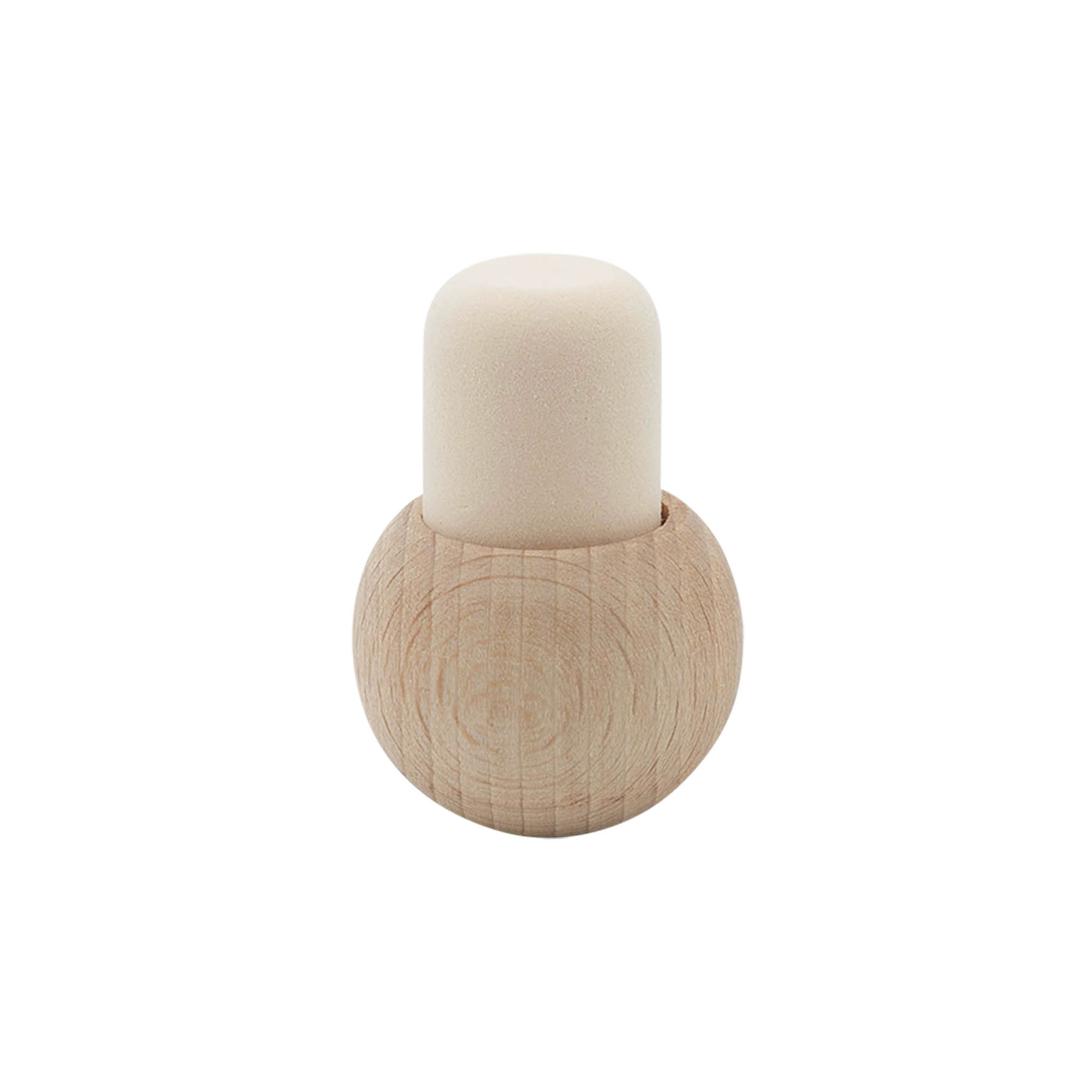 Griffkorken 19 mm 'Kugel', Holz/Kunststoff, für Mündung: Kork