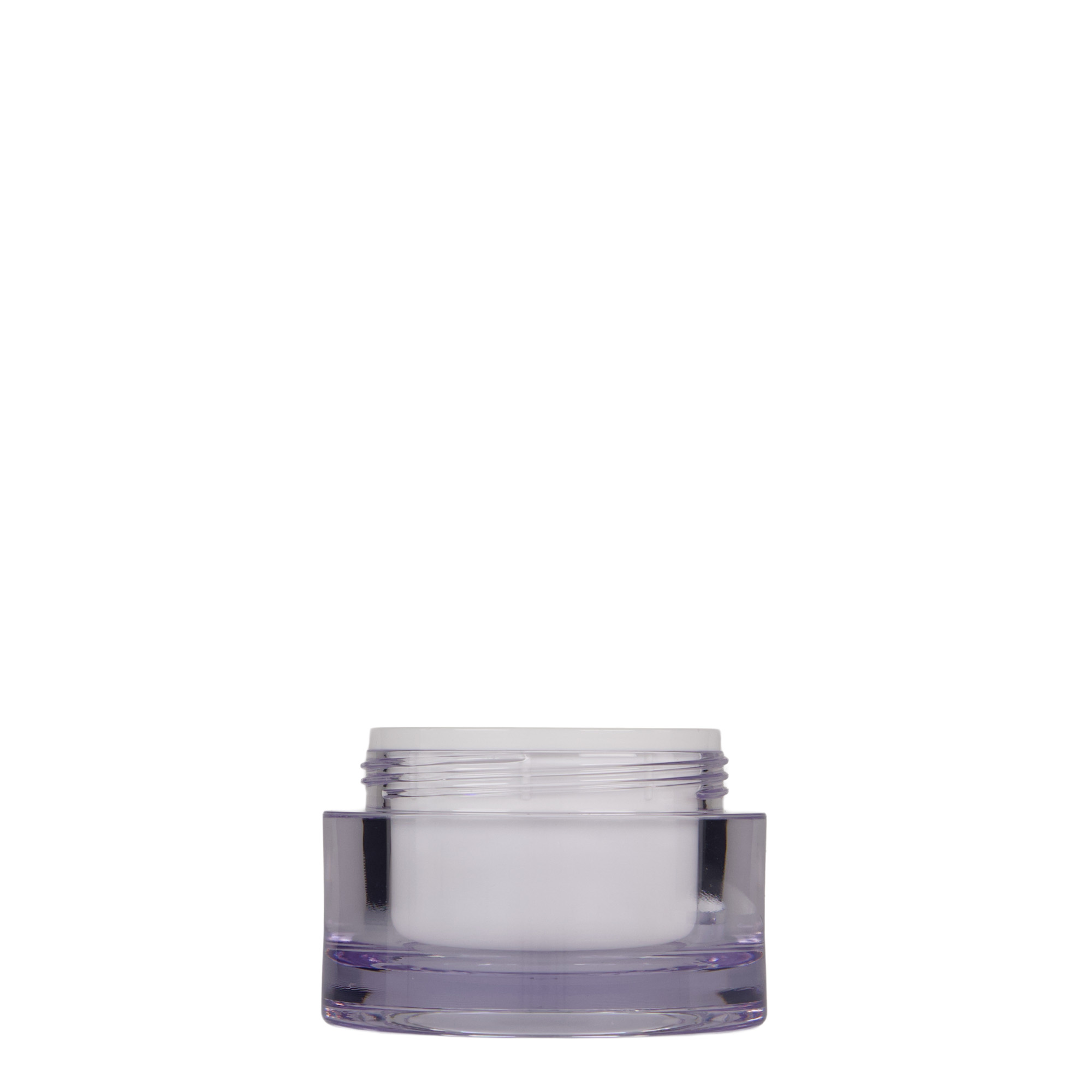 50 ml Tiegel, SAN-Kunststoff, weiß, Mündung: Schraubverschluss 50 ml Tiegel, SAN-Kunststoff, weiß, Mündung: Schraubverschluss