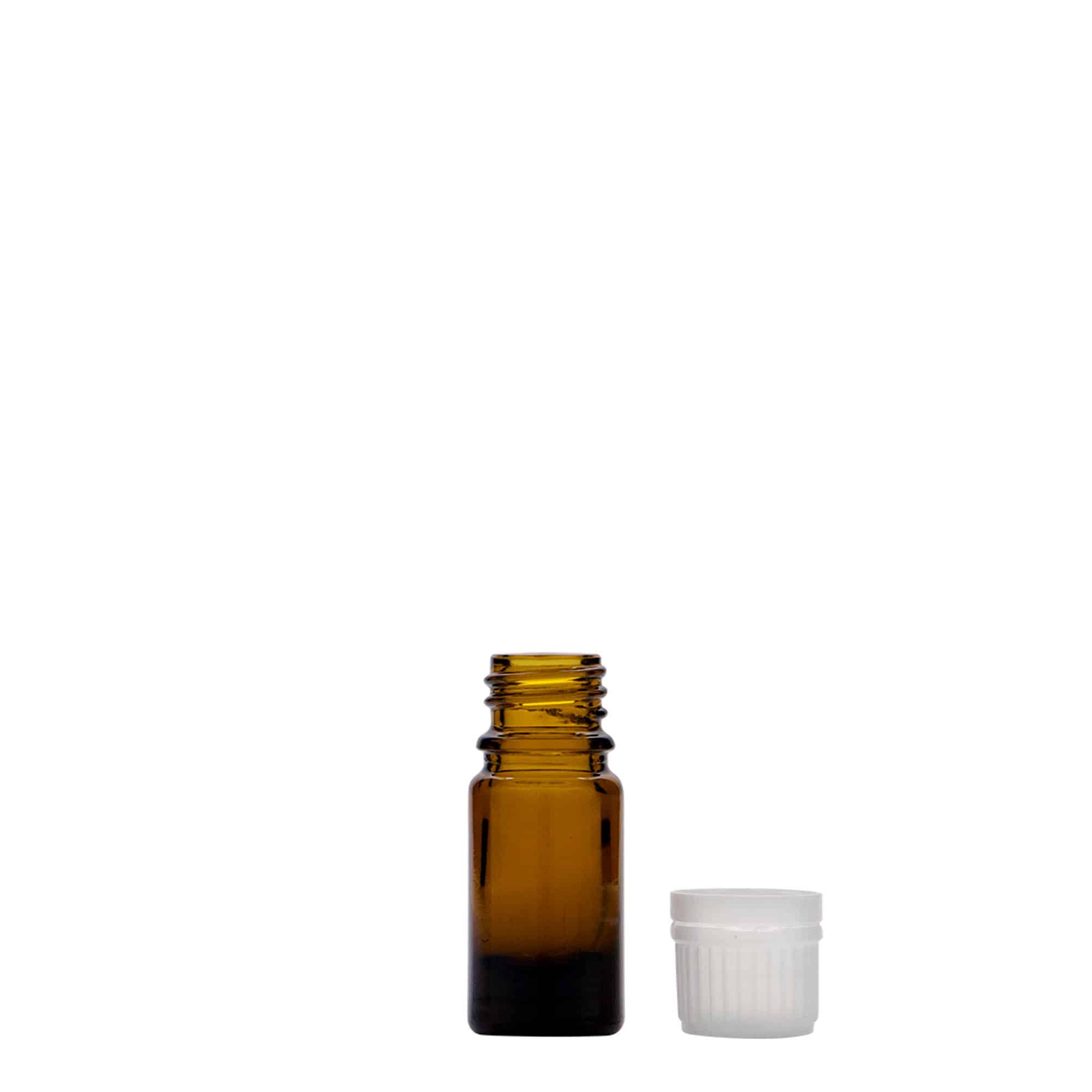 5 ml Medizinflasche, Glas, braun, Mündung: DIN 18