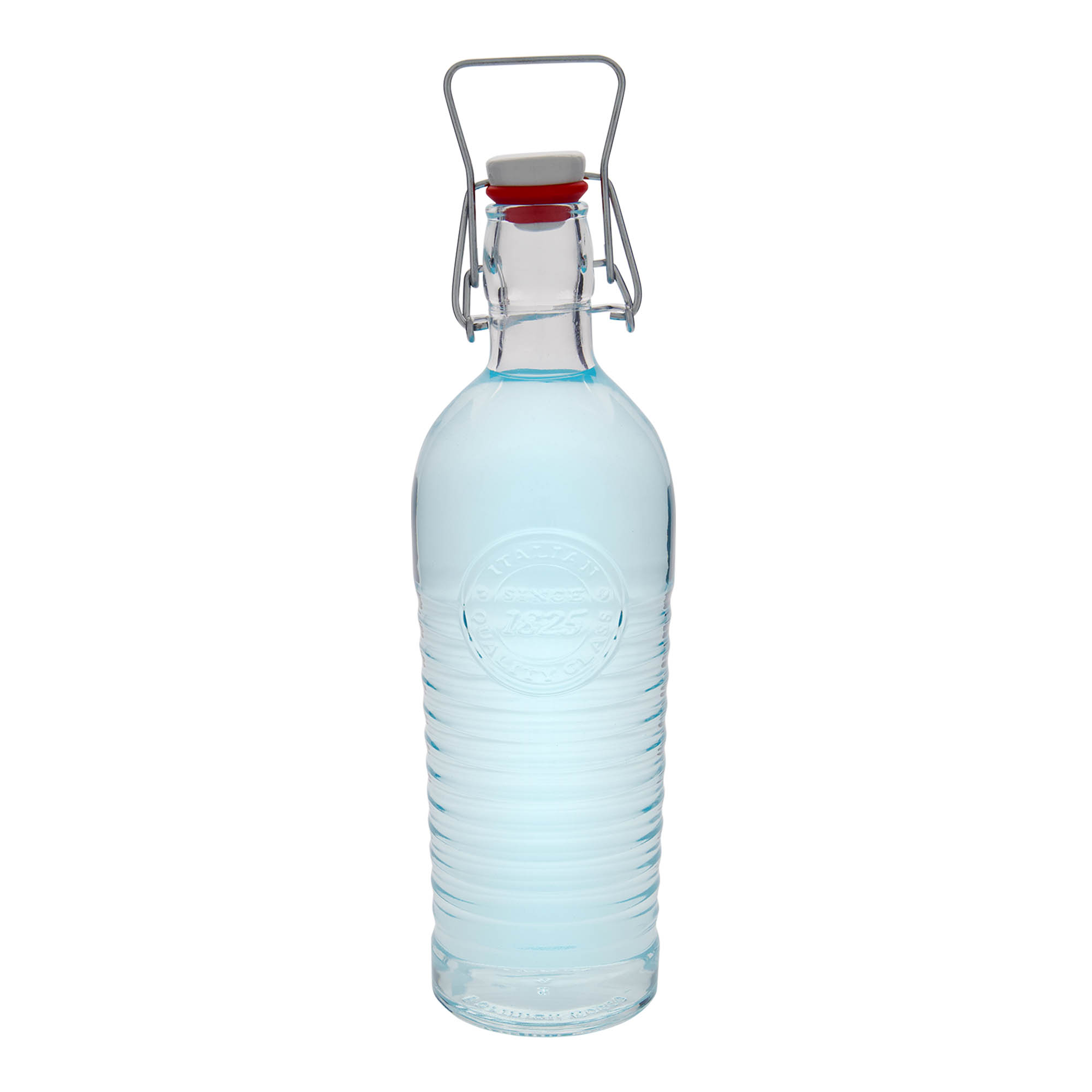 1.200 ml Glasflasche 'Officina 1825', Mündung: Bügelverschluss 1.200 ml Glasflasche 'Officina 1825', Mündung: Bügelverschluss
