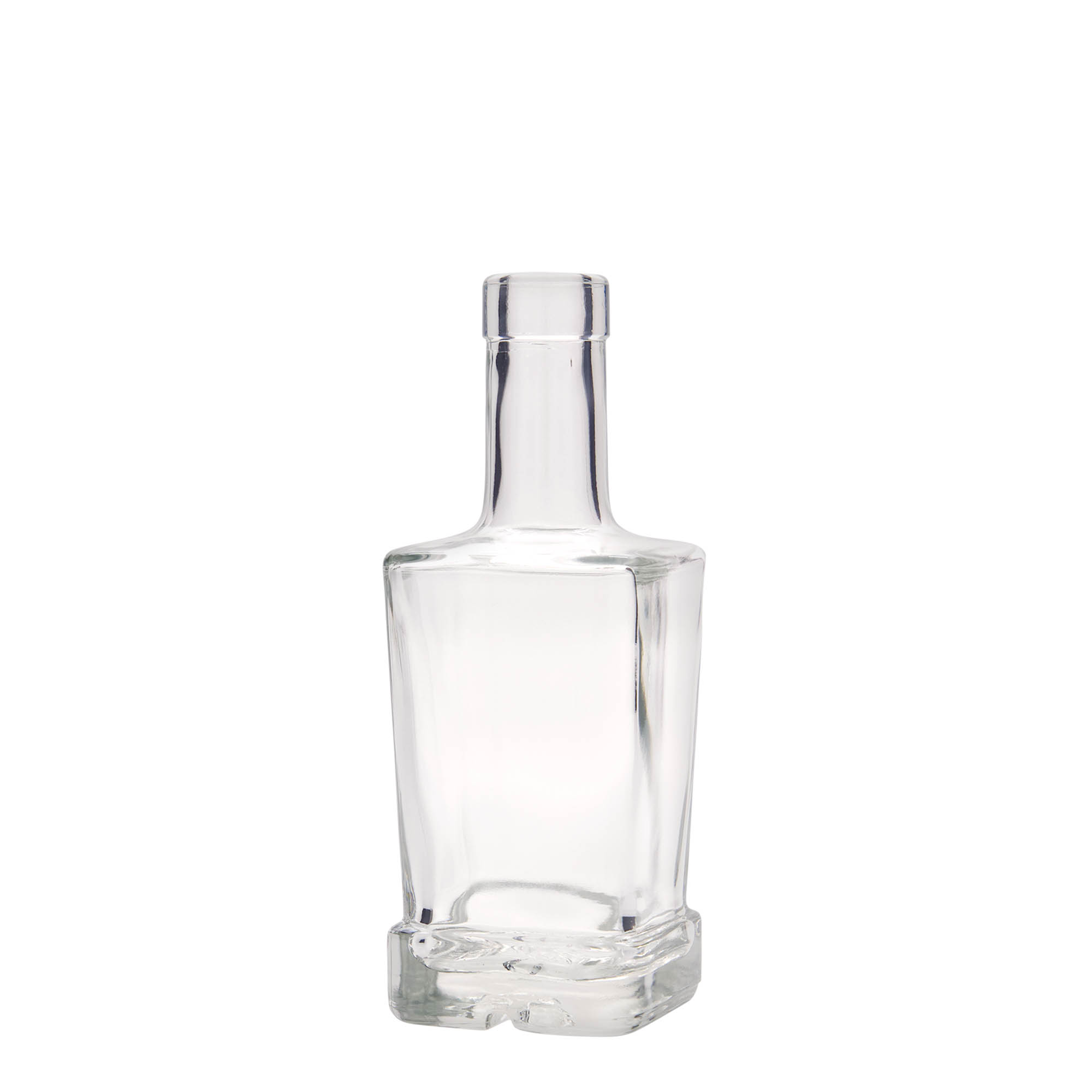 250 ml Glasflasche „Rene“, quadratisch, Mündung: Kork