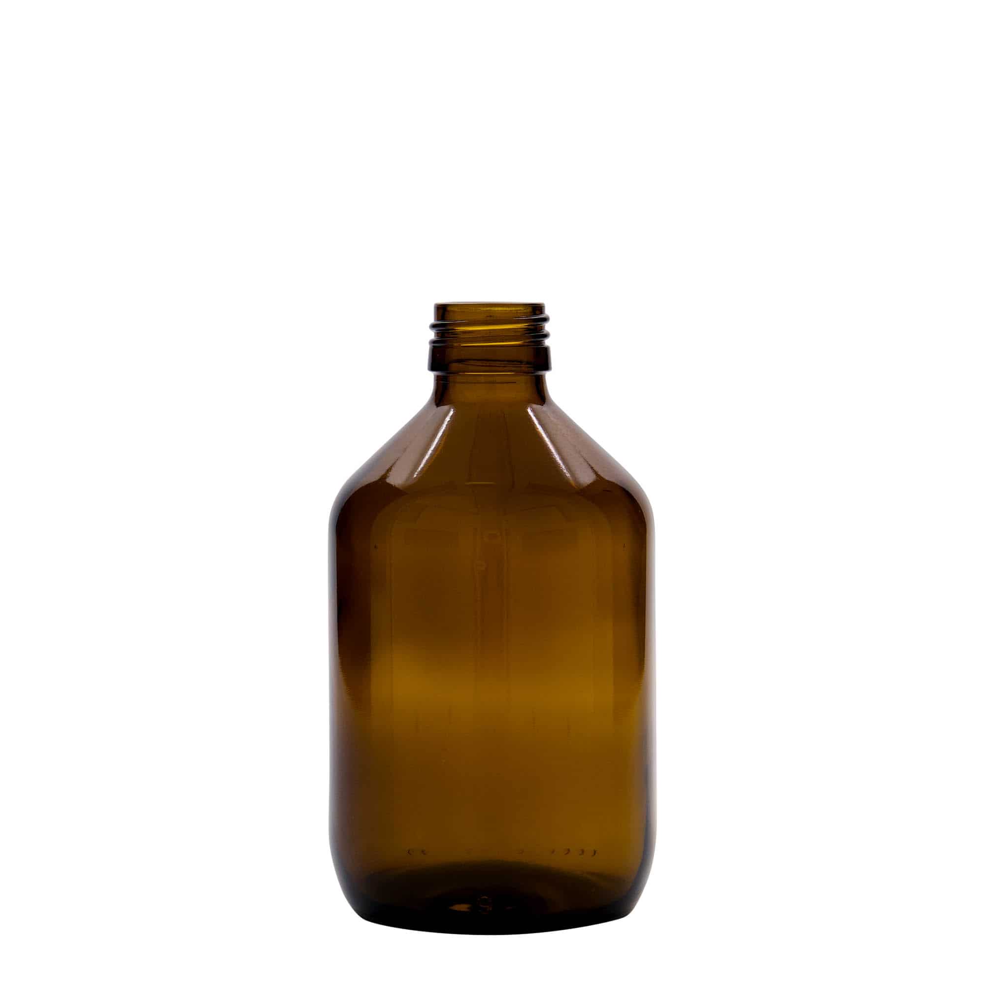 300 ml Medizinflasche, braun, Glas, Mündung: PP 28