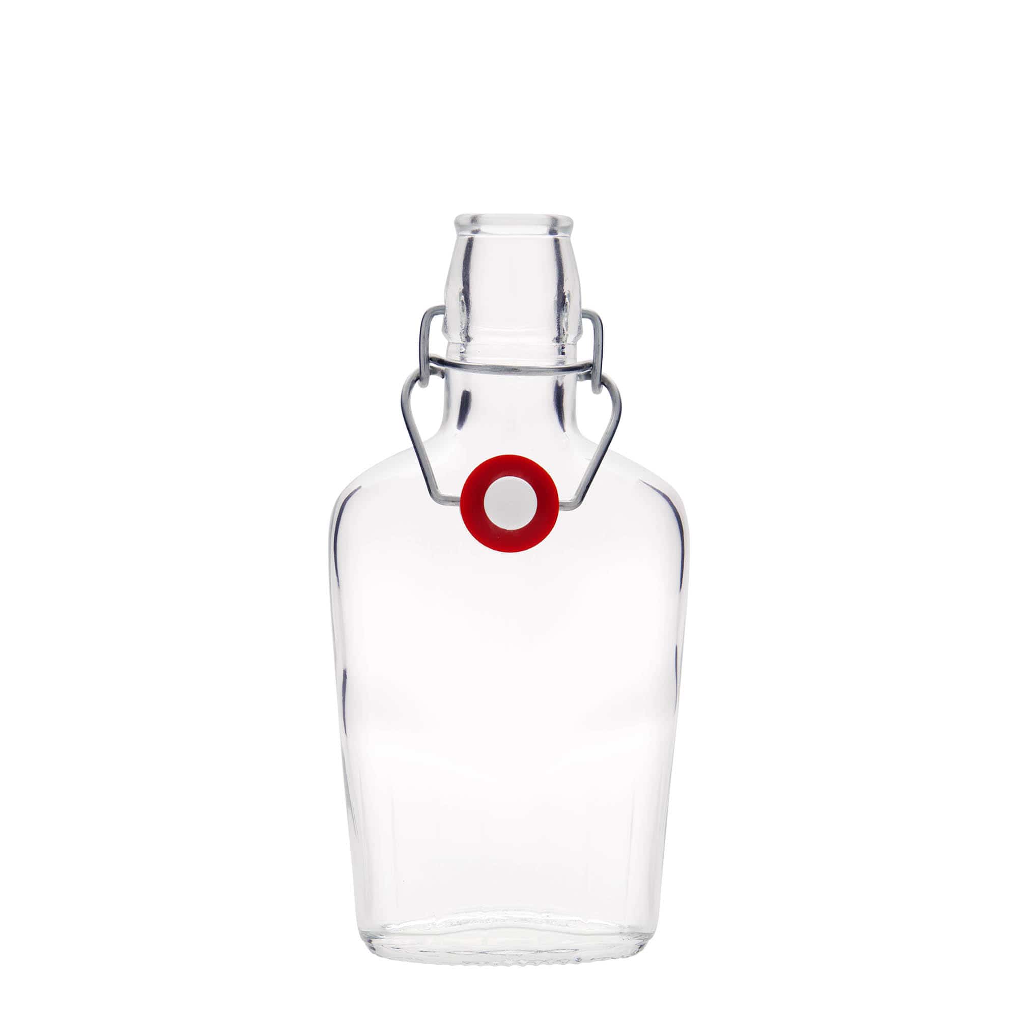 250 ml Glasflasche 'Fiaschetta', oval, Mündung: Bügelverschluss