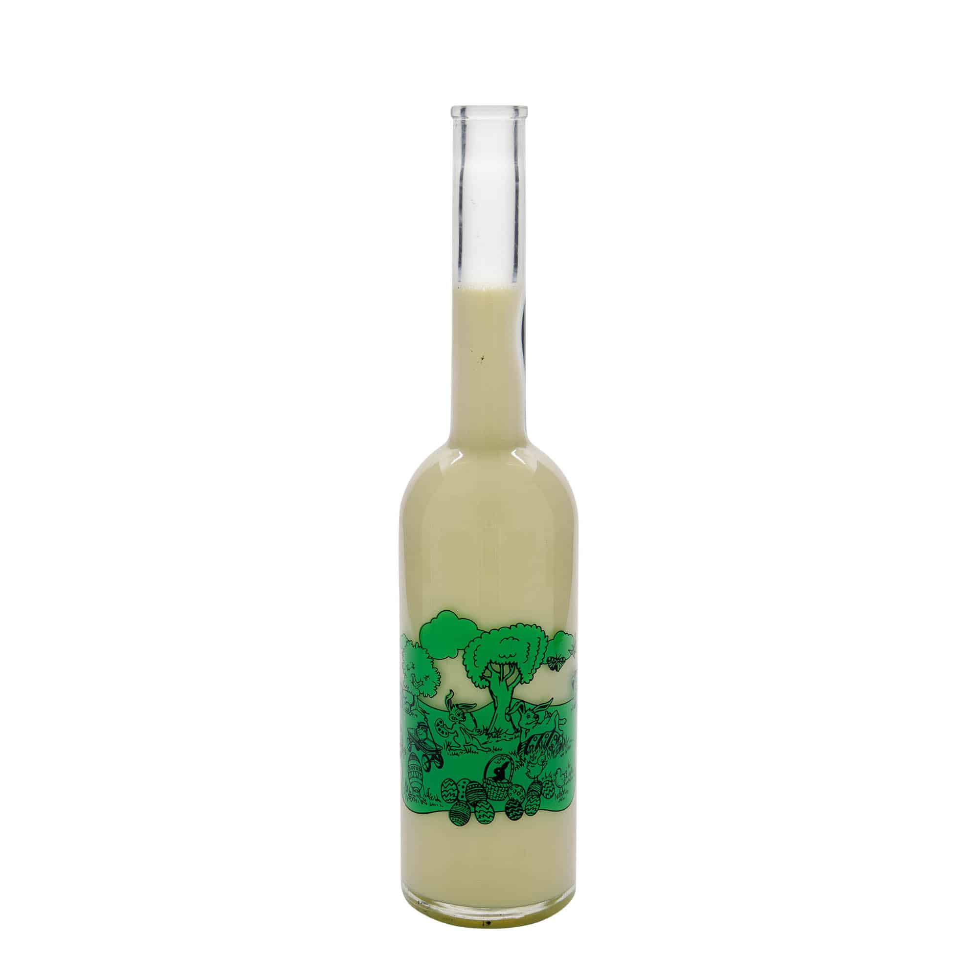 500 ml Glasflasche „Opera“, Motiv: Frohe Ostern, Mündung: Kork