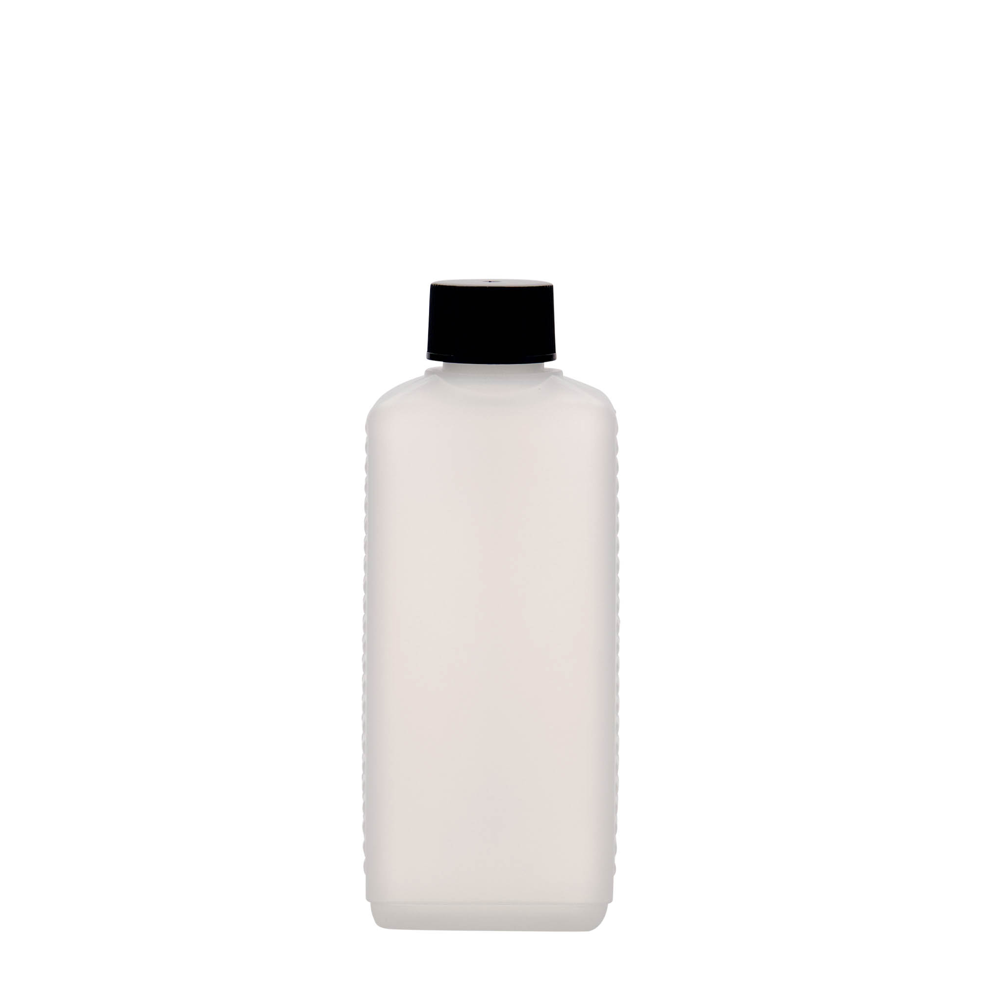 250 ml Kanisterflasche, rechteckig, HDPE-Kunststoff, natur, Mündung: DIN 25 EPE