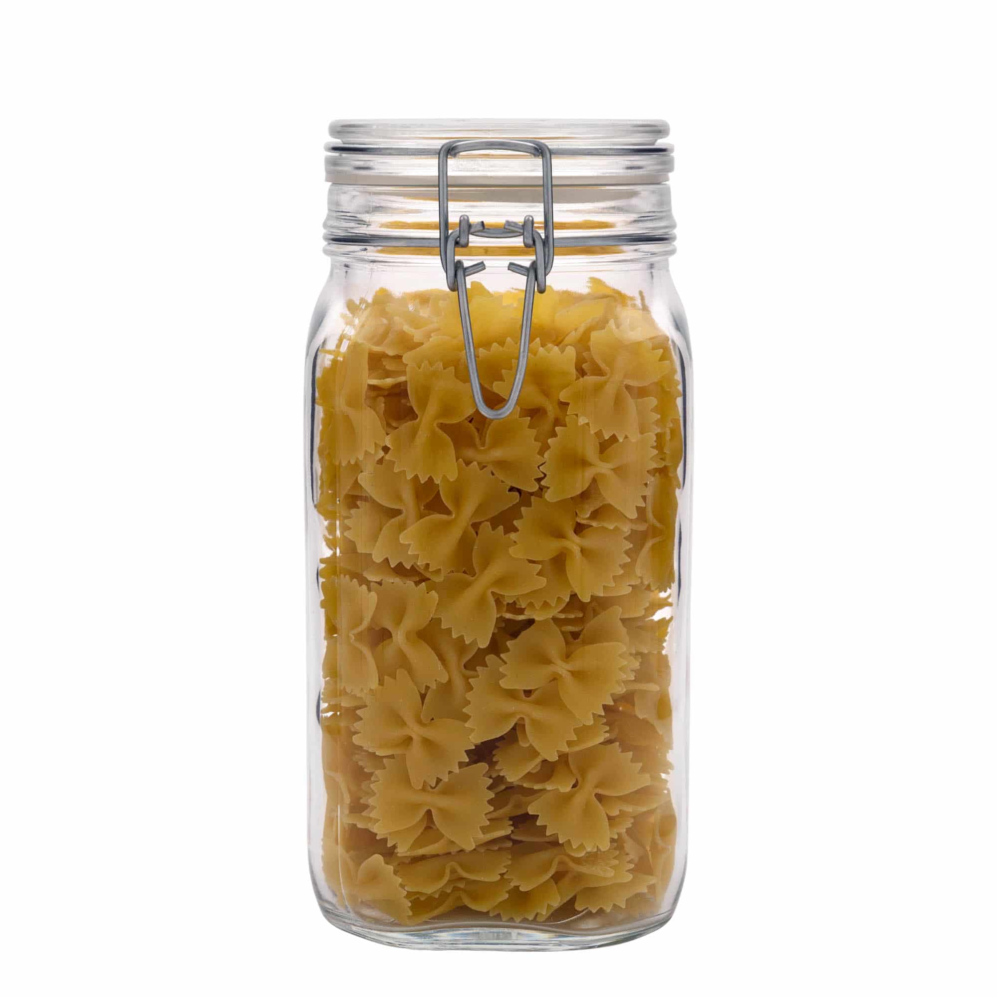 1.500 ml Drahtbügelglas „Fido“, quadratisch, Mündung: Drahtbügelverschluss