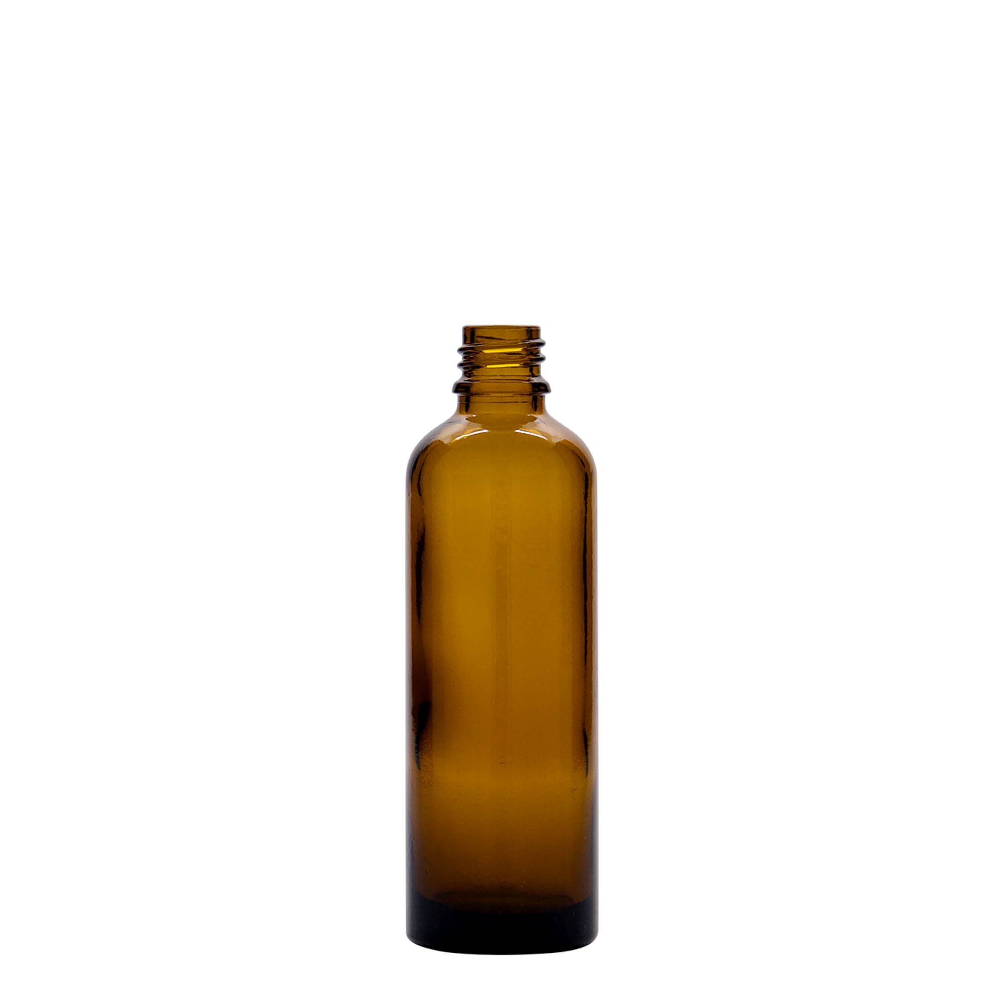 75 ml Medizinflasche, Glas, braun, Mündung: DIN 18 75 ml Medizinflasche, Glas, braun, Mündung: DIN 18