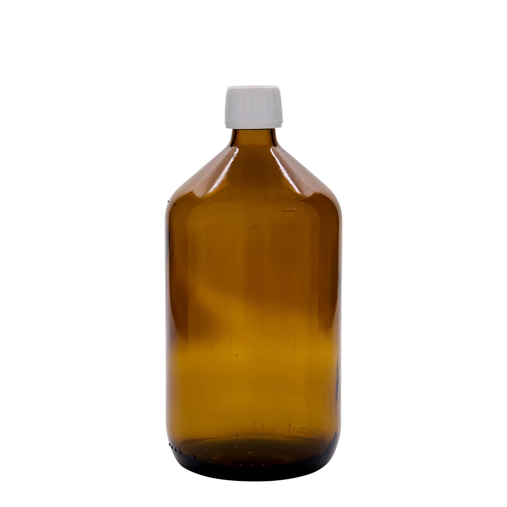 1.000 ml Medizinflasche, braun, Glas, Mündung: PP 28