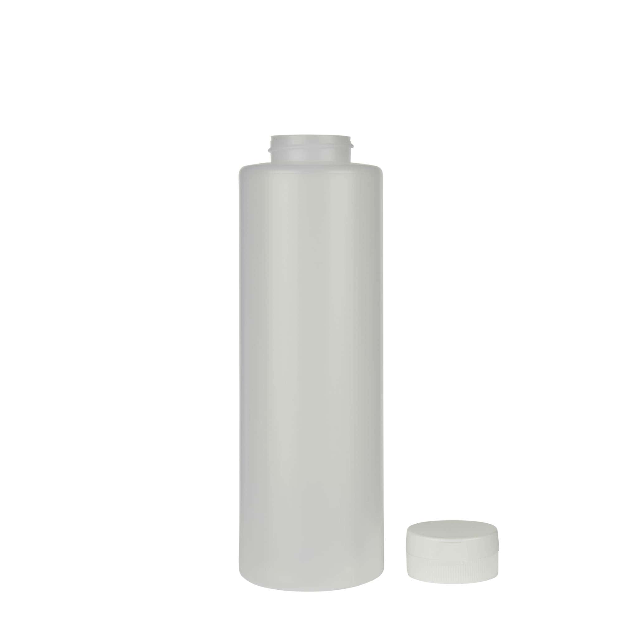 500 ml Soßenflasche, LDPE-Kunststoff, natur, Mündung:  38/400