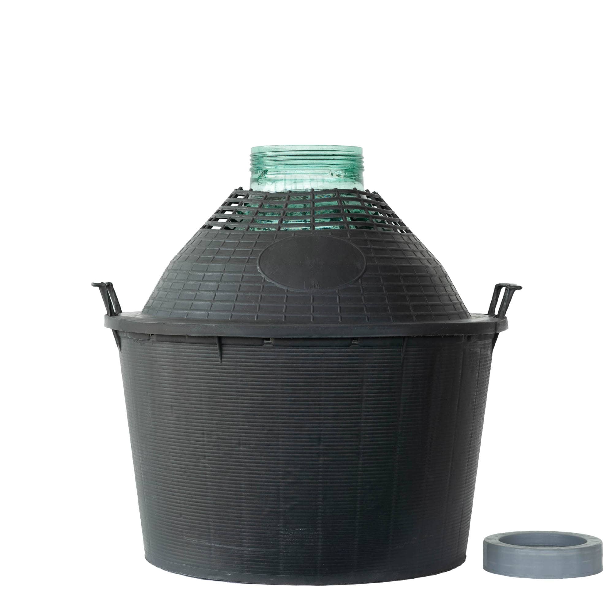 34 l Ballonflasche Weithals, Glas, Mündung: Schraubverschluss