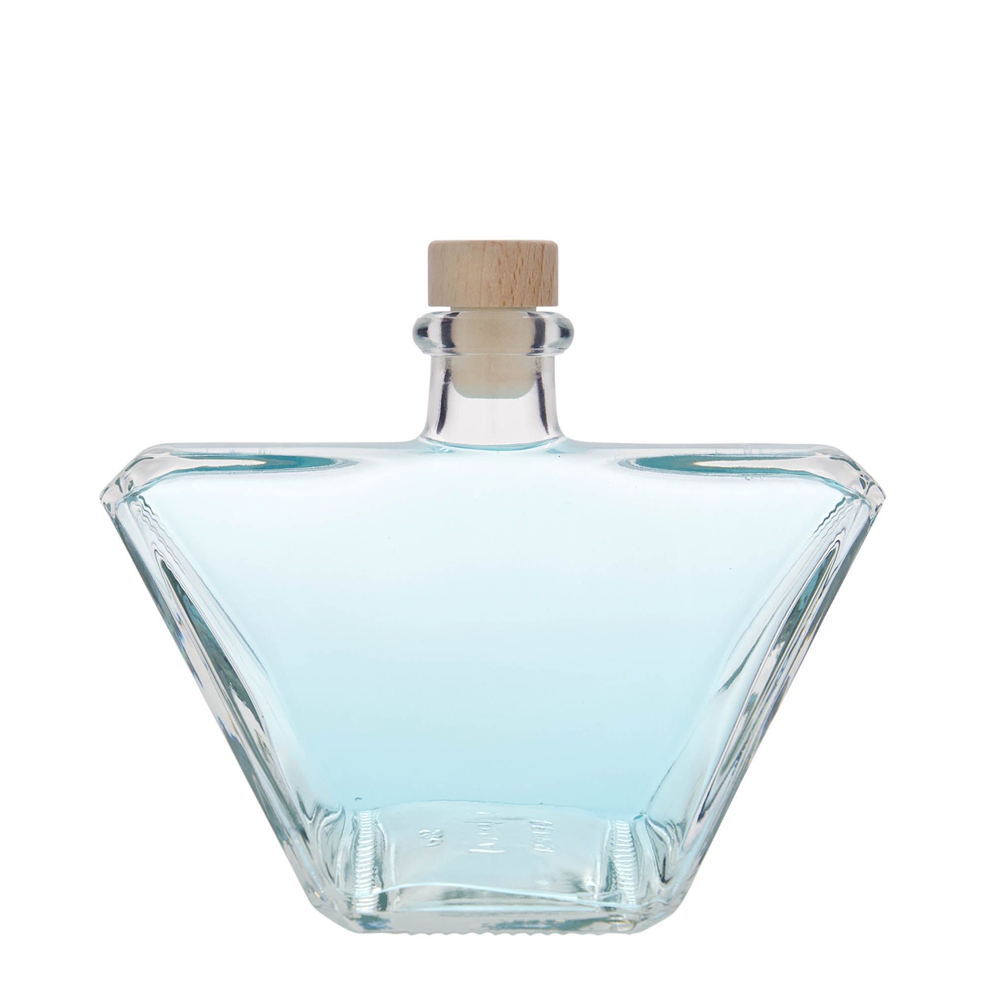 500 ml Glasflasche „Charly“, rechteckig, Mündung: Kork