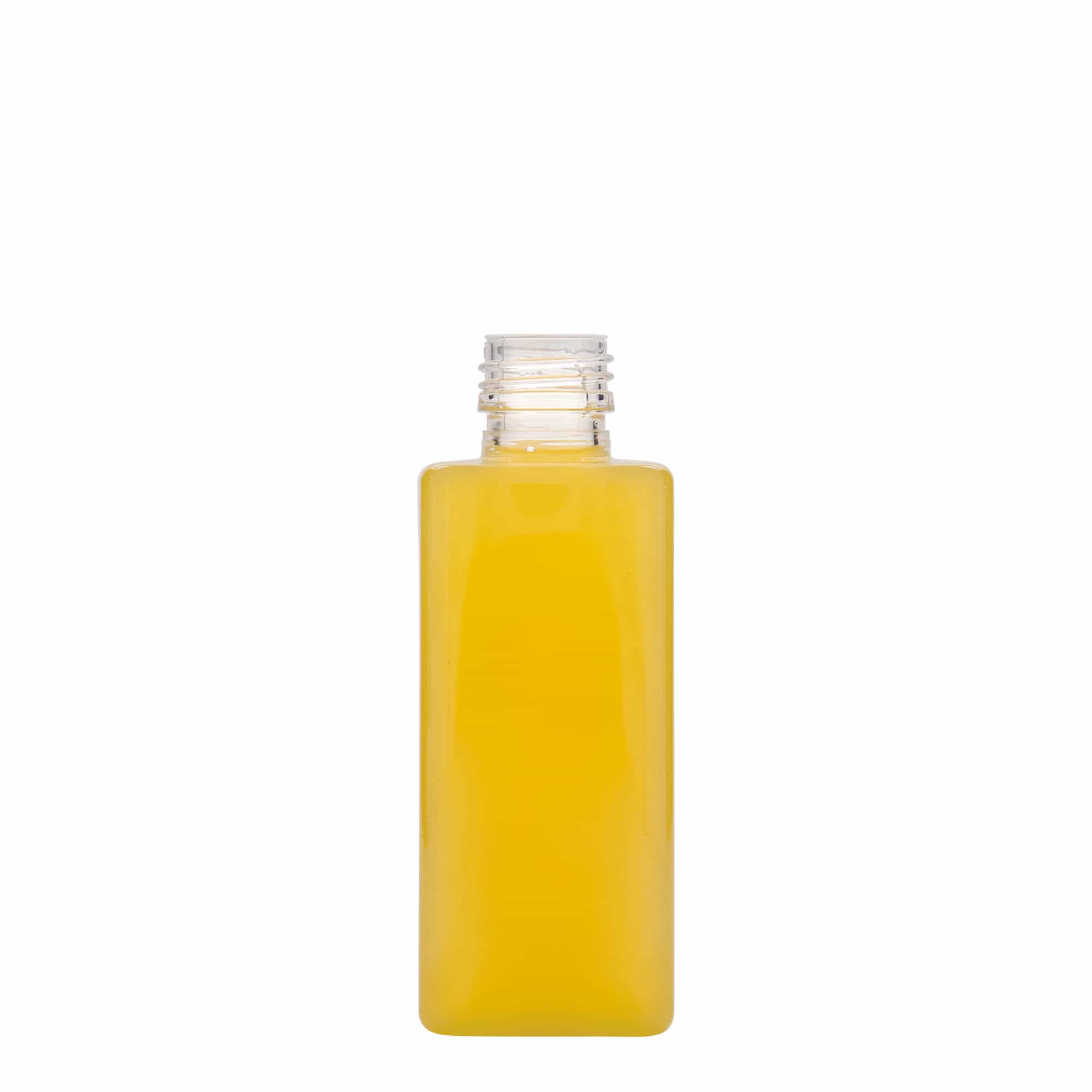 250 ml PET-Flasche „Karl“, quadratisch, Kunststoff, Mündung: PP 28