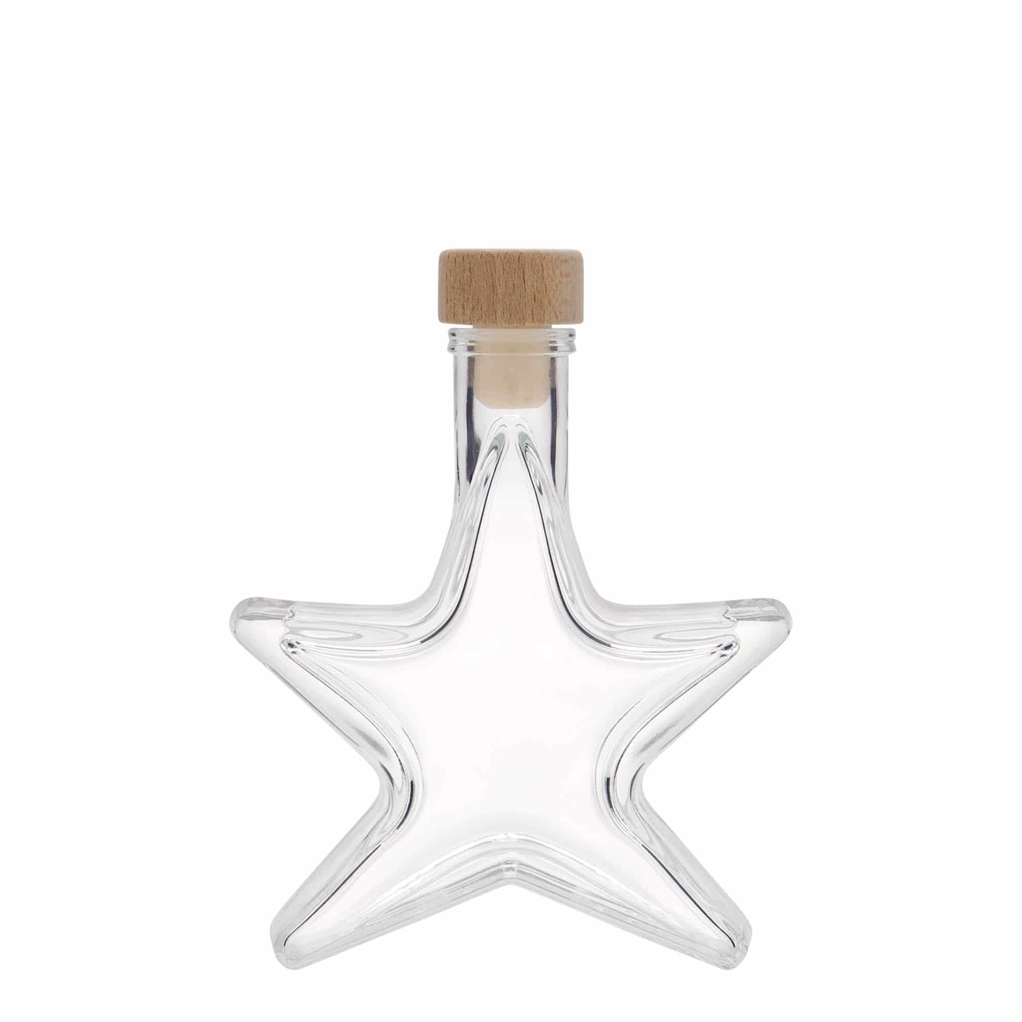 100 ml Glasflasche „Stern“, Mündung: Kork