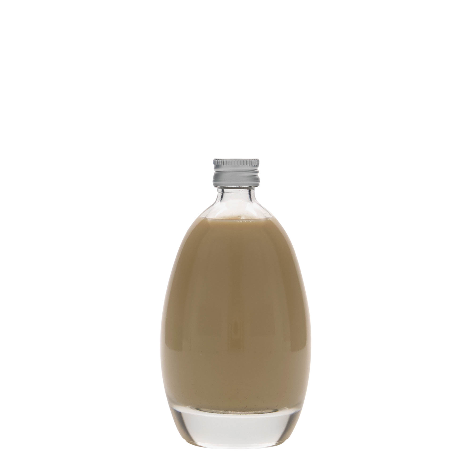 100 ml Glasflasche 'Ei', Mündung: PP 18 100 ml Glasflasche 'Ei', Mündung: PP 18