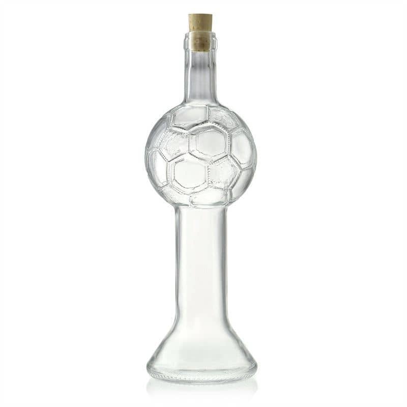700 ml Glasflasche 'Fußballpokal', Mündung: Kork