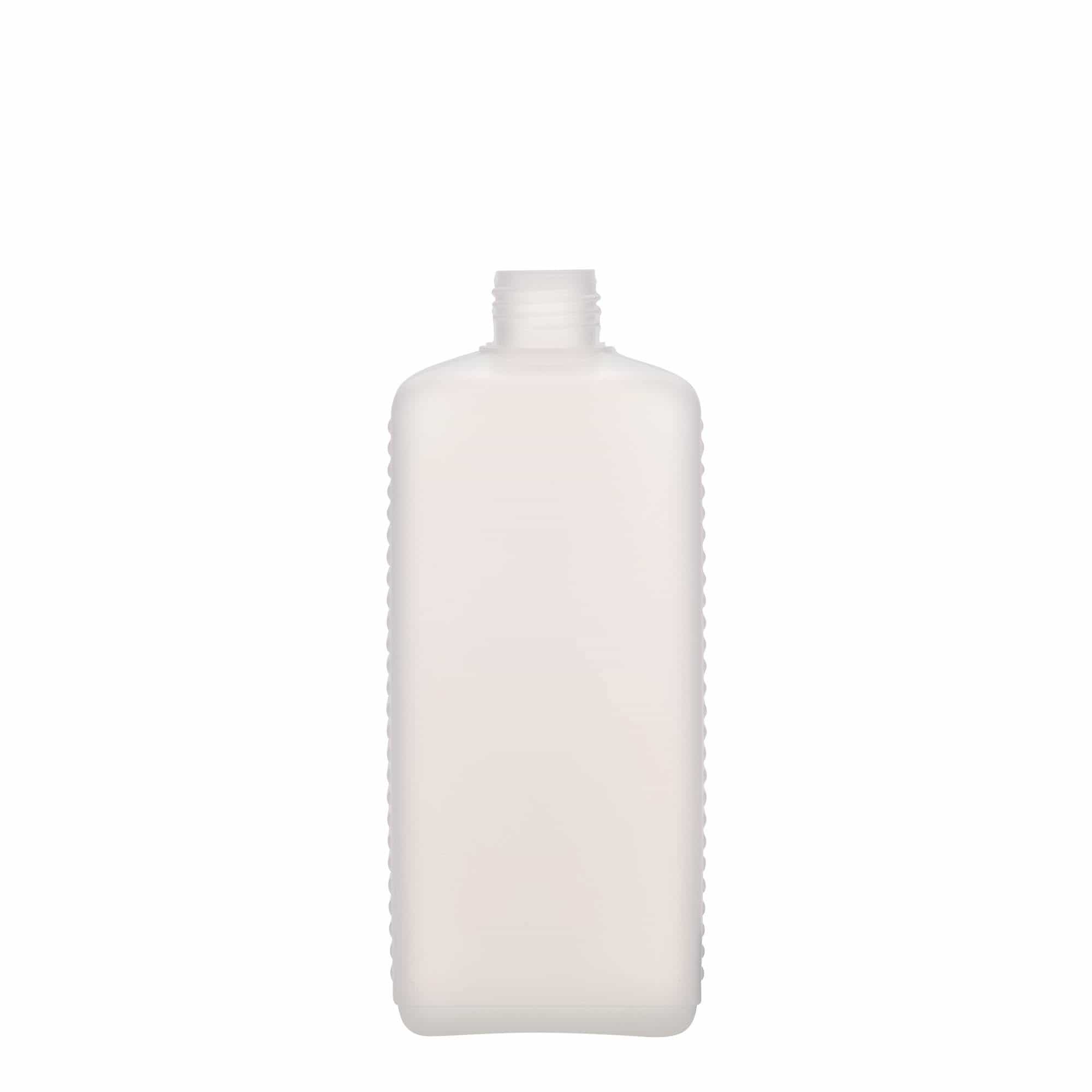 500 ml Kanisterflasche, rechteckig, HDPE-Kunststoff, natur, Mündung: DIN 25 EPE 500 ml Kanisterflasche, rechteckig, HDPE-Kunststoff, natur, Mündung: DIN 25 EPE