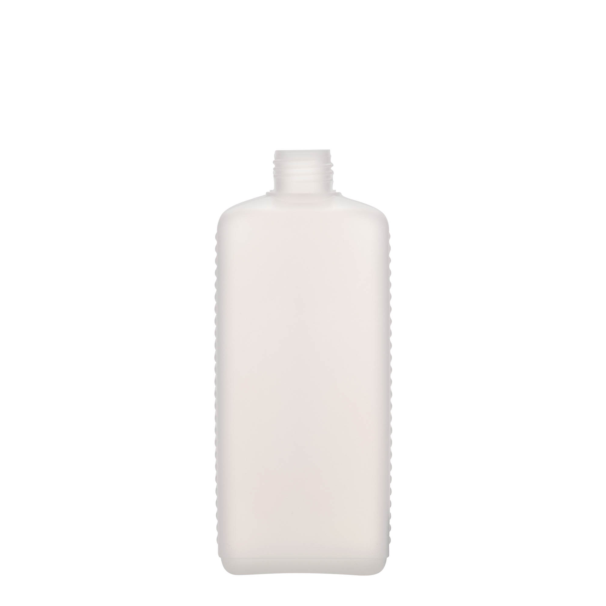 500 ml Kanisterflasche, rechteckig, HDPE-Kunststoff, natur, Mündung: DIN 25 EPE 500 ml Kanisterflasche, rechteckig, HDPE-Kunststoff, natur, Mündung: DIN 25 EPE