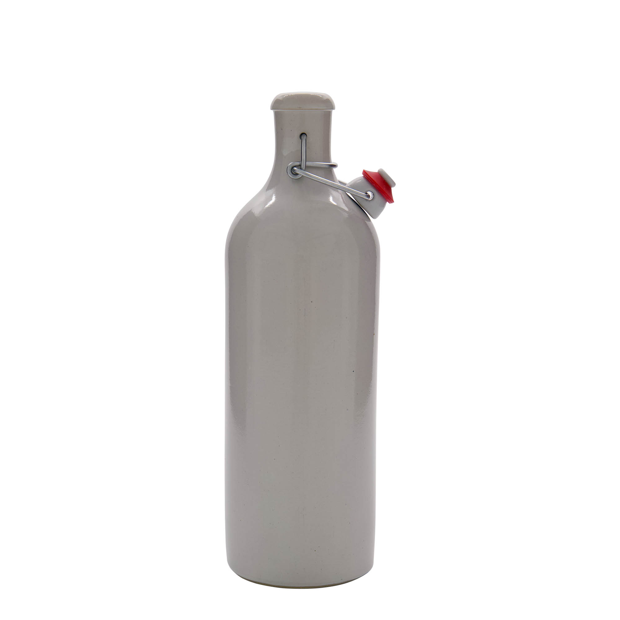 750 ml Tonkrug, Steinzeug, weiß, Mündung: Bügelverschluss 750 ml Tonkrug, Steinzeug, weiß, Mündung: Bügelverschluss
