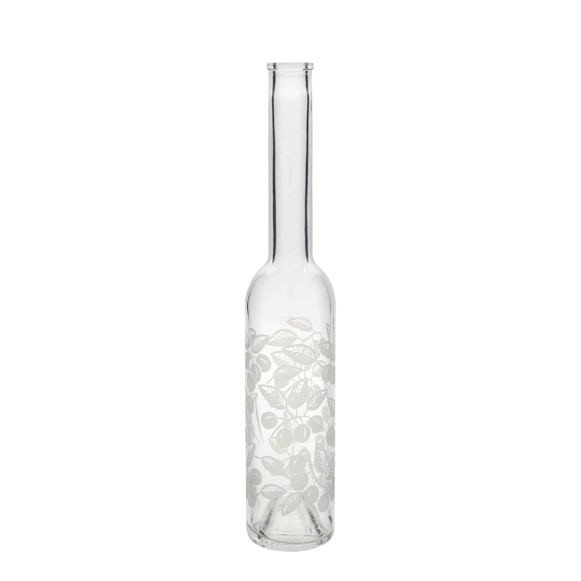 350 ml Glasflasche „Opera“, Motiv: Mirabellen, Mündung: Kork