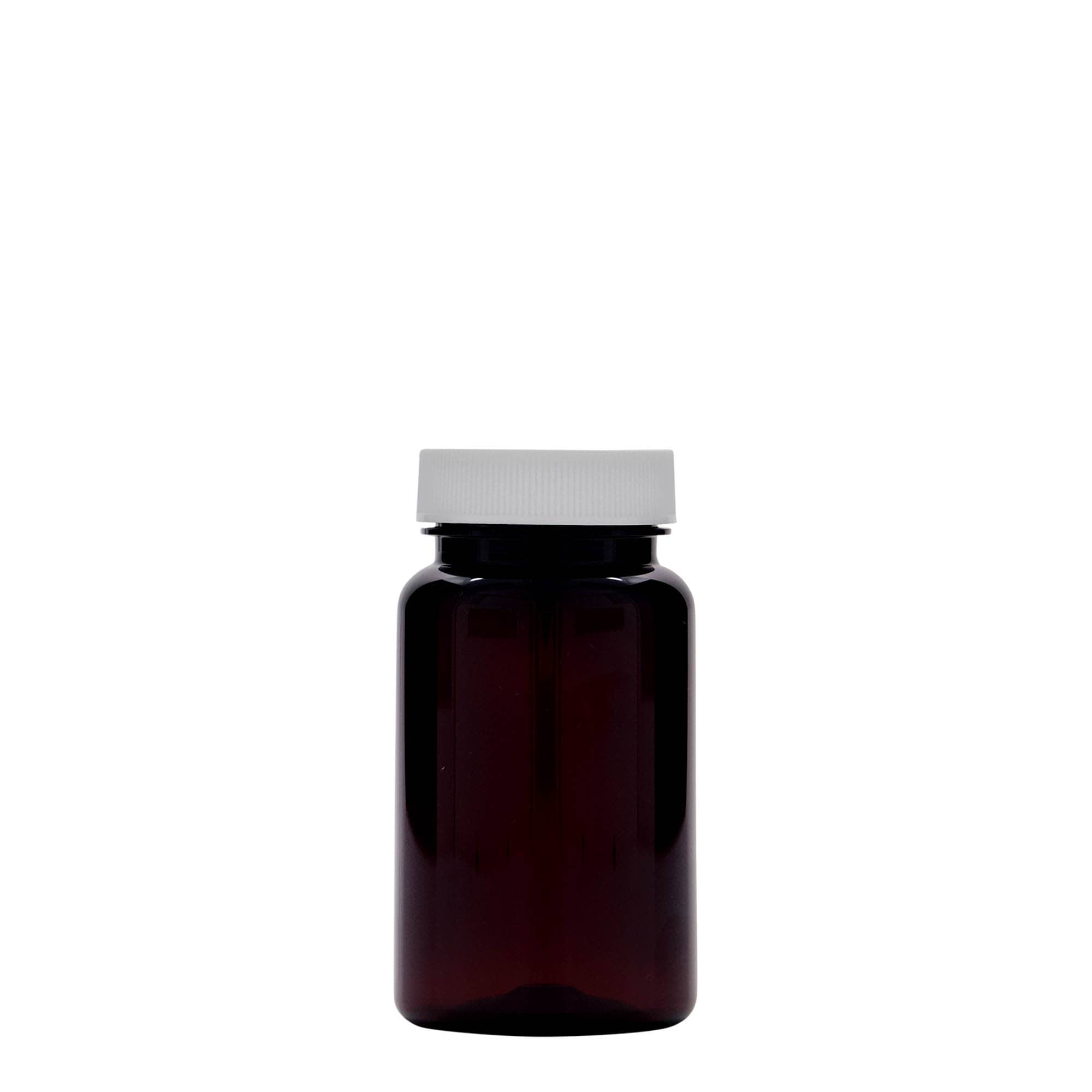 100 ml PET-Packer, Kunststoff, braun, Mündung:  38/400