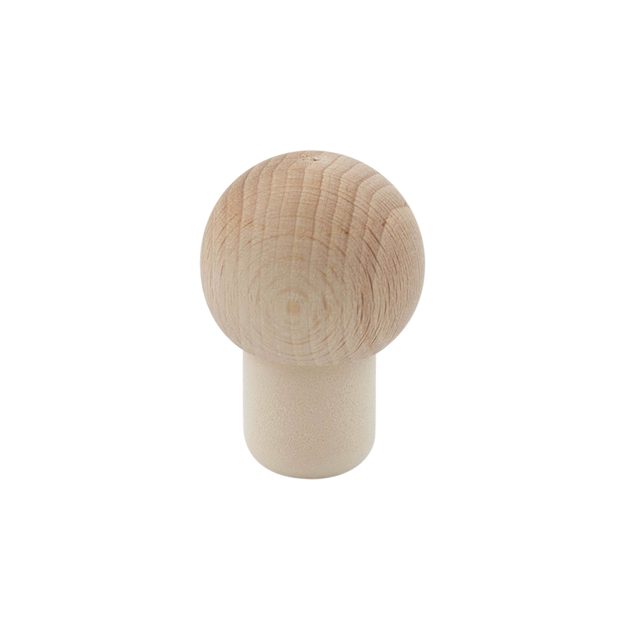 Griffkorken 19 mm 'Kugel', Holz/Kunststoff, für Mündung: Kork