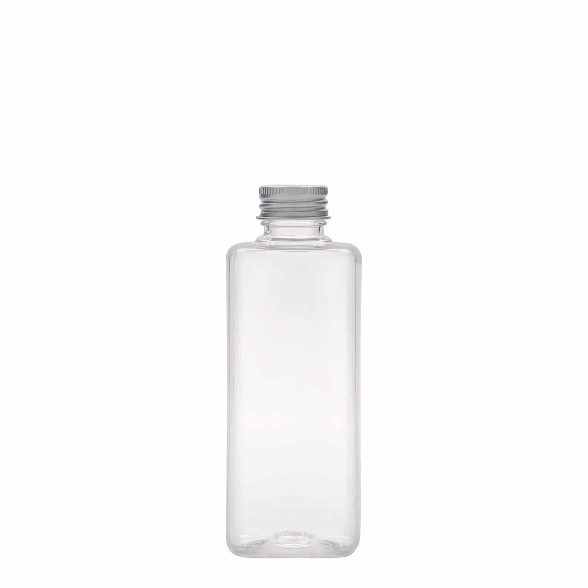 200 ml PET-Flasche 'Karl', quadratisch, Kunststoff, Mündung: GPI 24/410