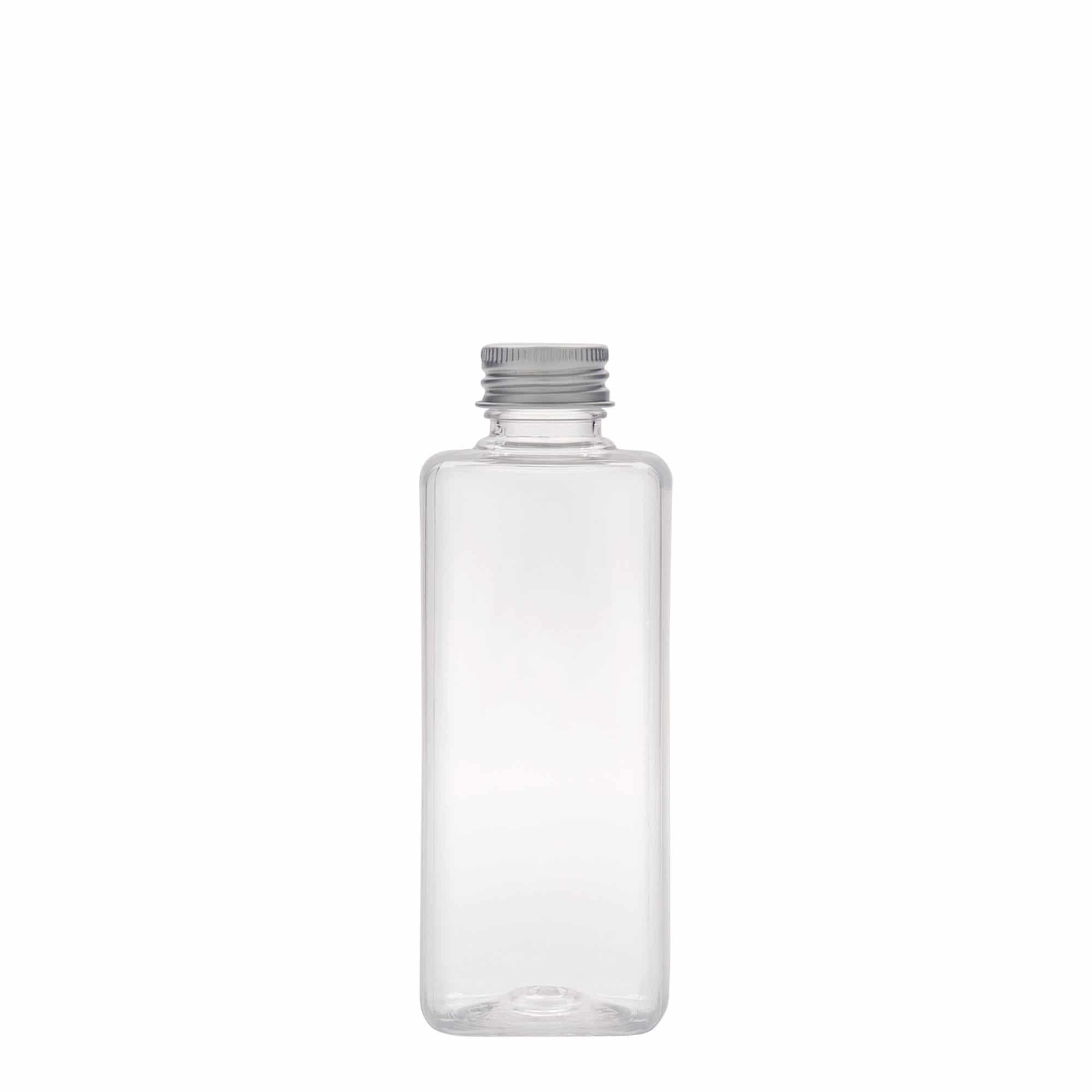 200 ml PET-Flasche 'Karl', quadratisch, Kunststoff, Mündung: 24/410