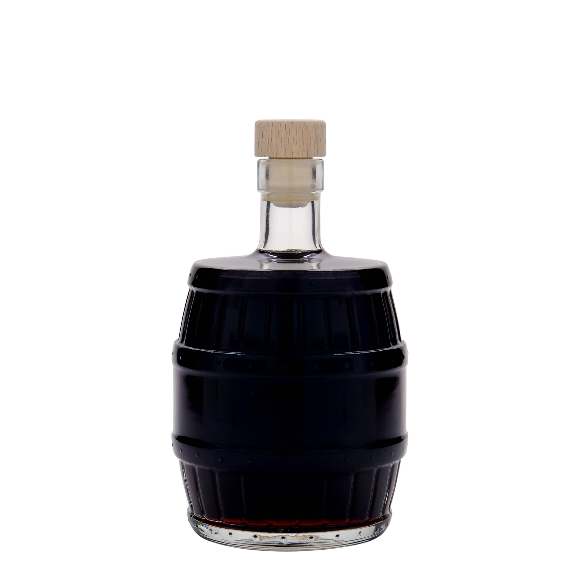 500 ml Glasflasche 'Fass', Mündung: Kork