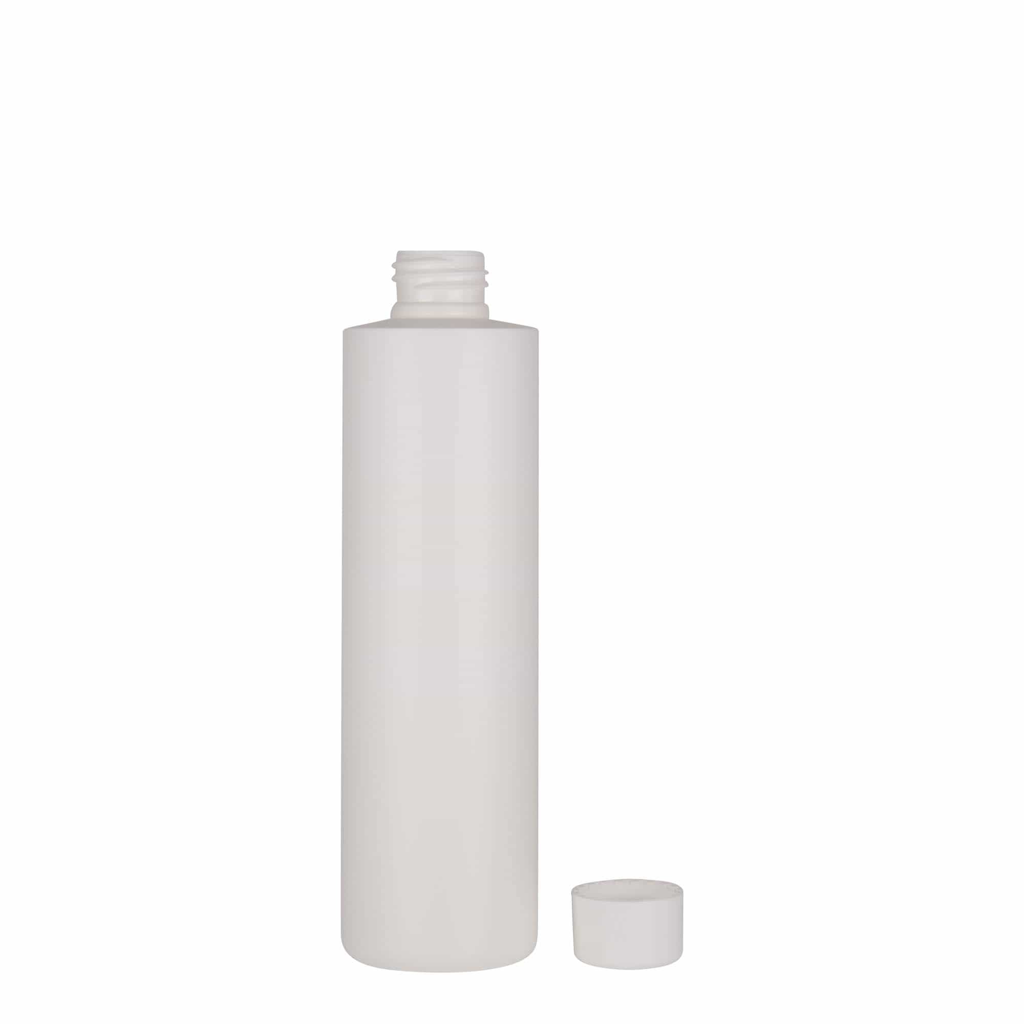 250 ml Kunststoffflasche 'Pipe', Green HDPE, weiß, Mündung: GPI 24/410