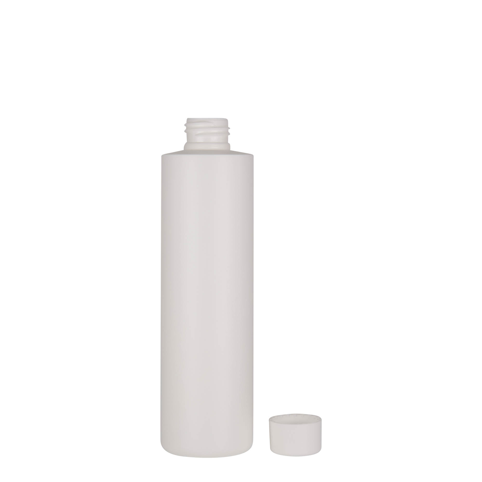 250 ml Kunststoffflasche 'Pipe', Green HDPE, weiß, Mündung: 24/410