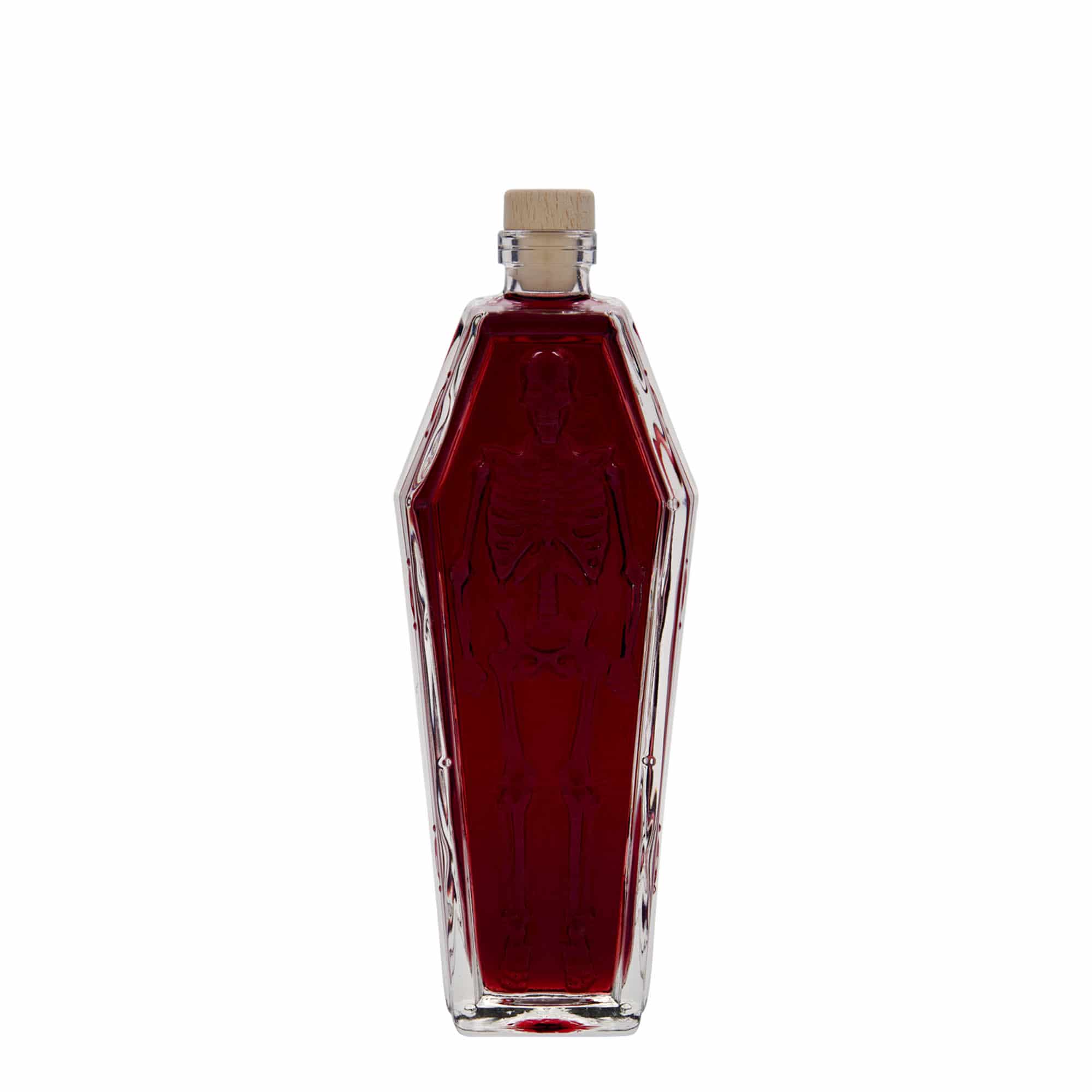 200 ml Glasflasche 'Sarg', Mündung: Kork