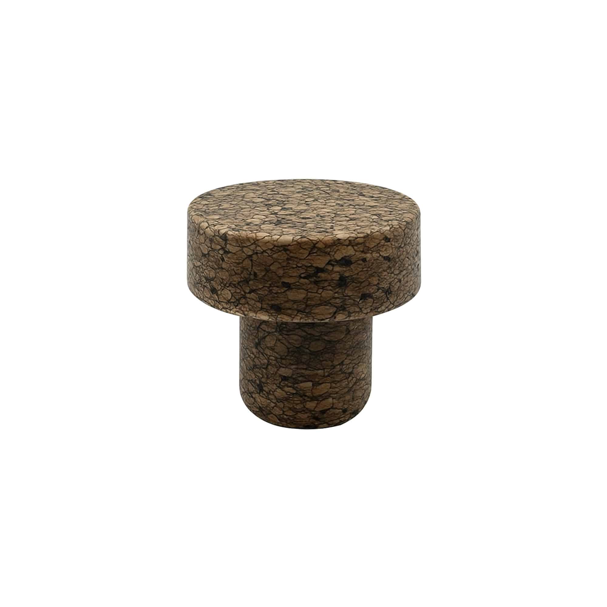 Griffkorken 'Sharp' 22,5 mm, Corkcoal, für Mündung: Kork Tellermündung