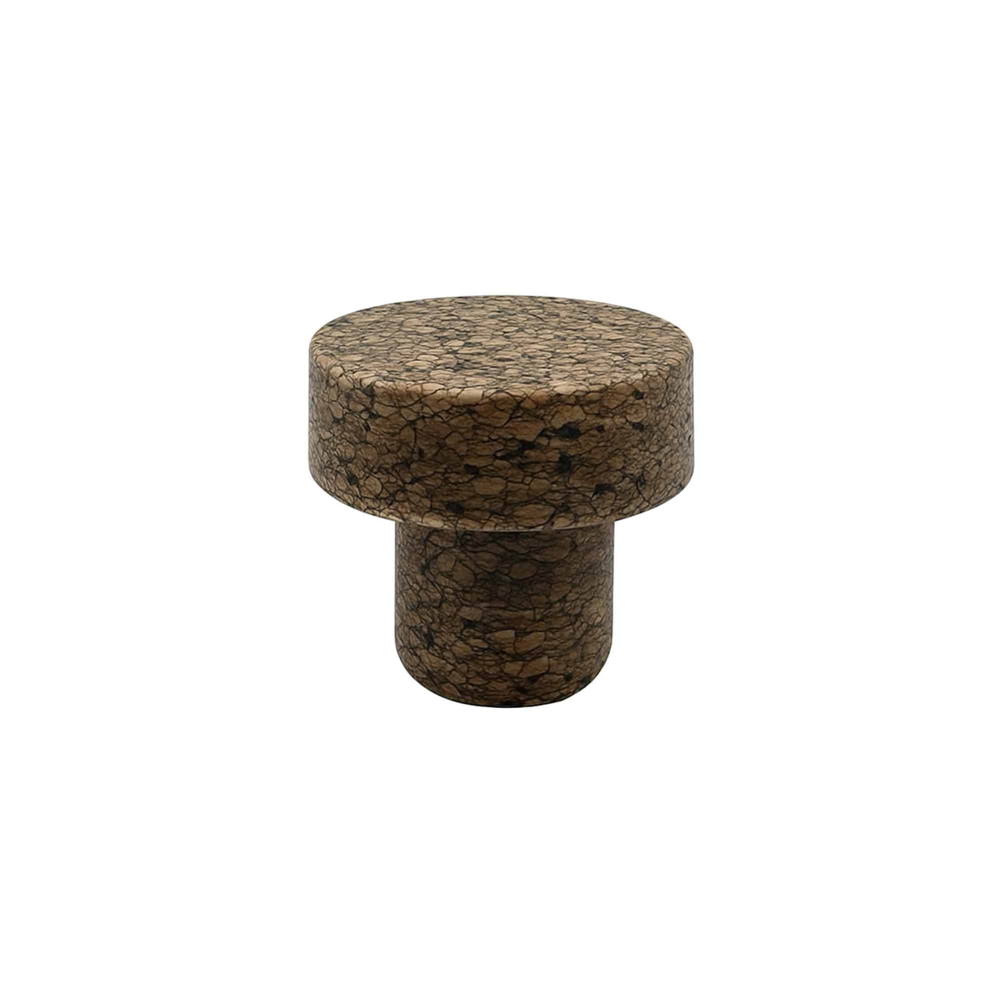 Griffkorken 'Sharp' 22,5 mm, Corkcoal, für Mündung: Kork Tellermündung