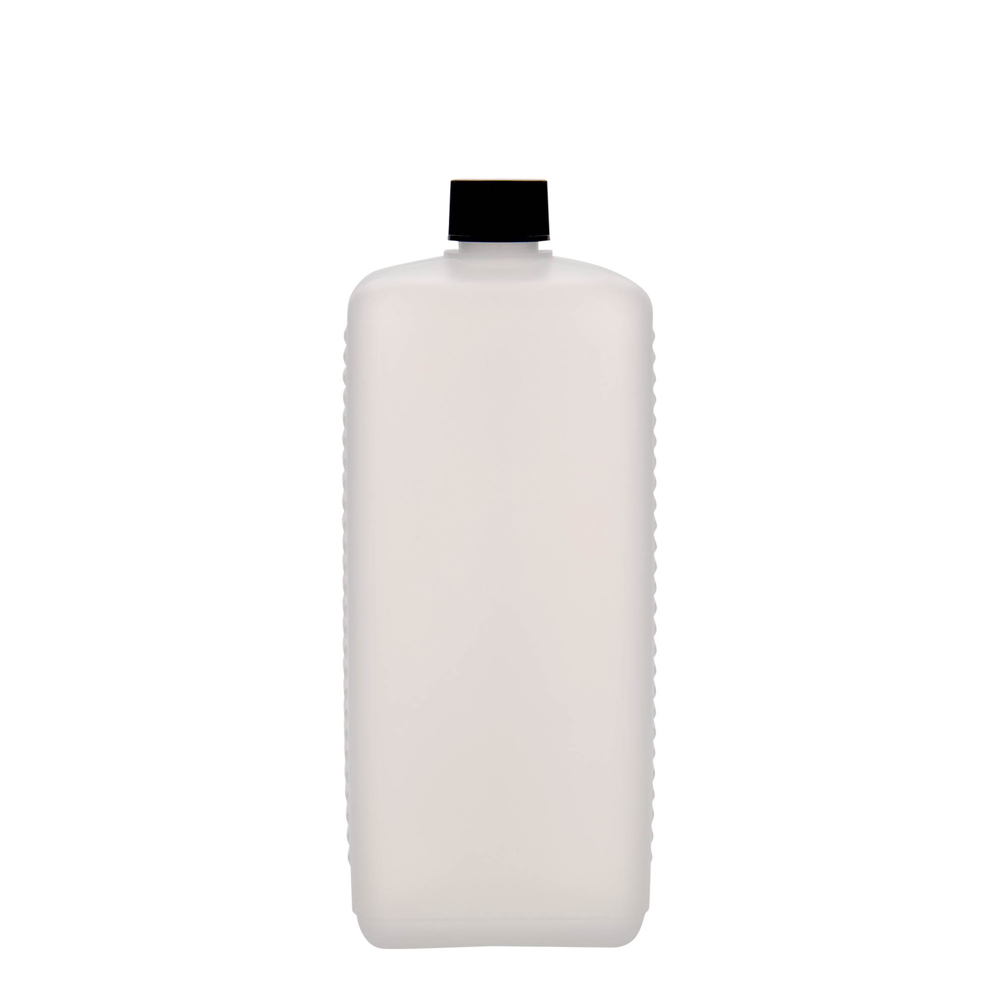 1.000 ml Kanisterflasche, rechteckig, HDPE-Kunststoff, natur, Mündung: DIN 25 EPE