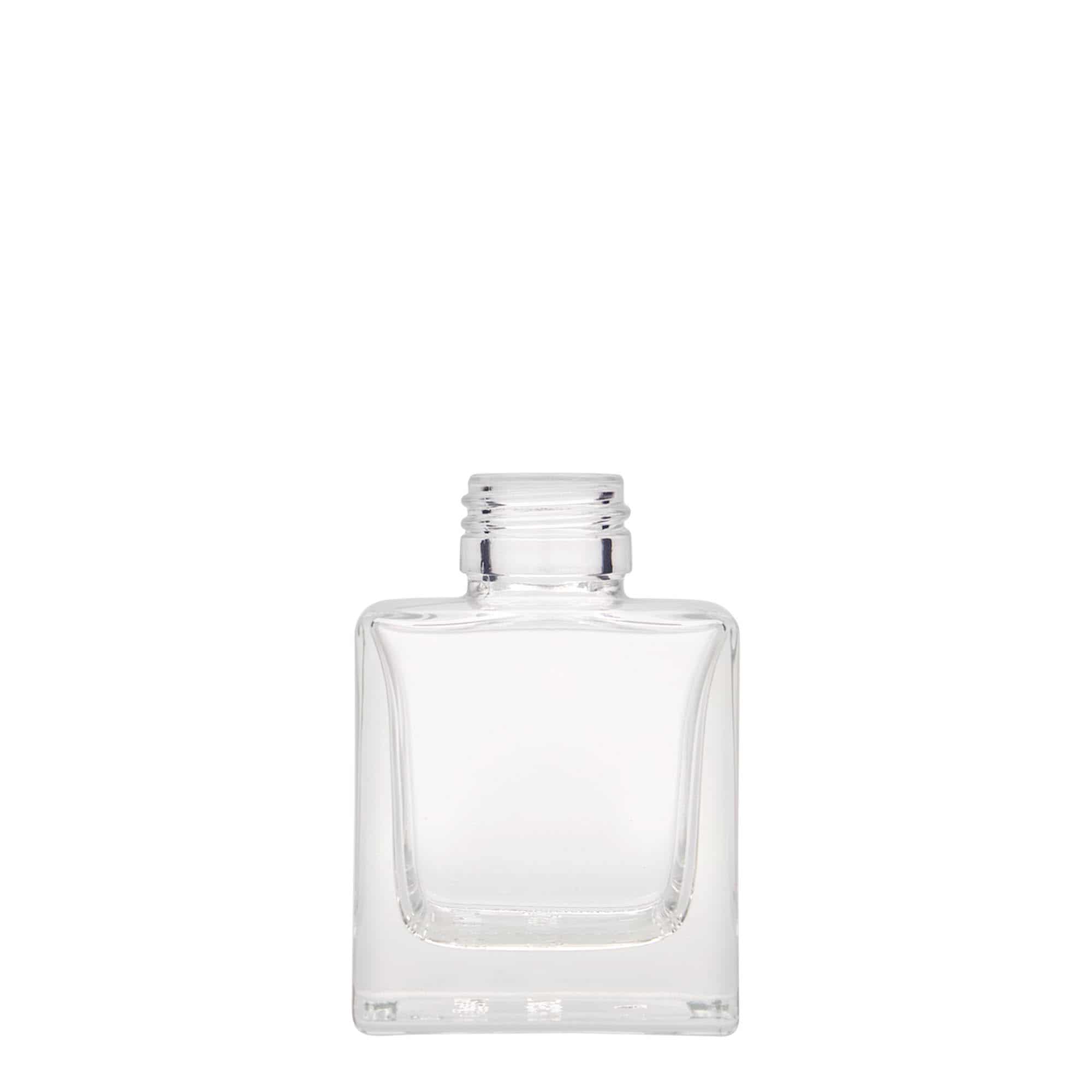 100 ml Glasflasche 'Cube', quadratisch, Mündung: PP 28 100 ml Glasflasche 'Cube', quadratisch, Mündung: PP 28