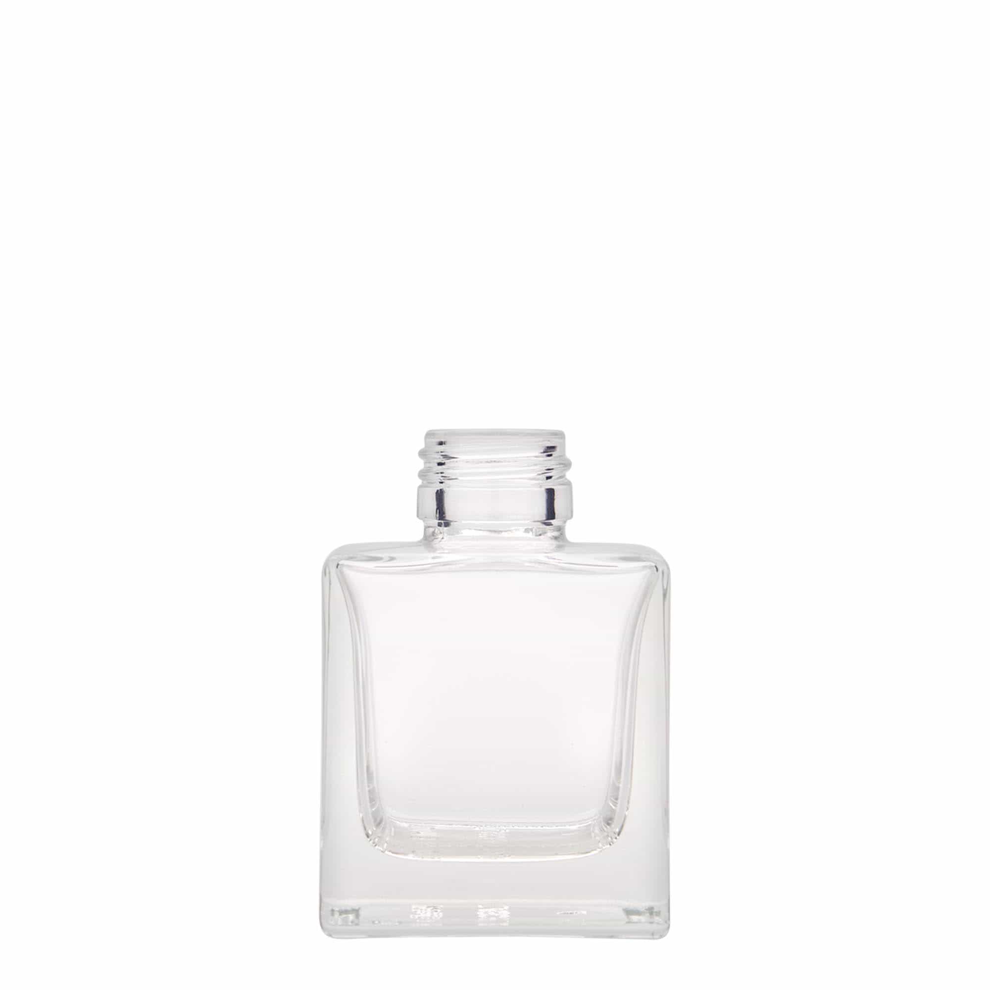 100 ml Glasflasche 'Cube', quadratisch, Mündung: PP 28 100 ml Glasflasche 'Cube', quadratisch, Mündung: PP 28