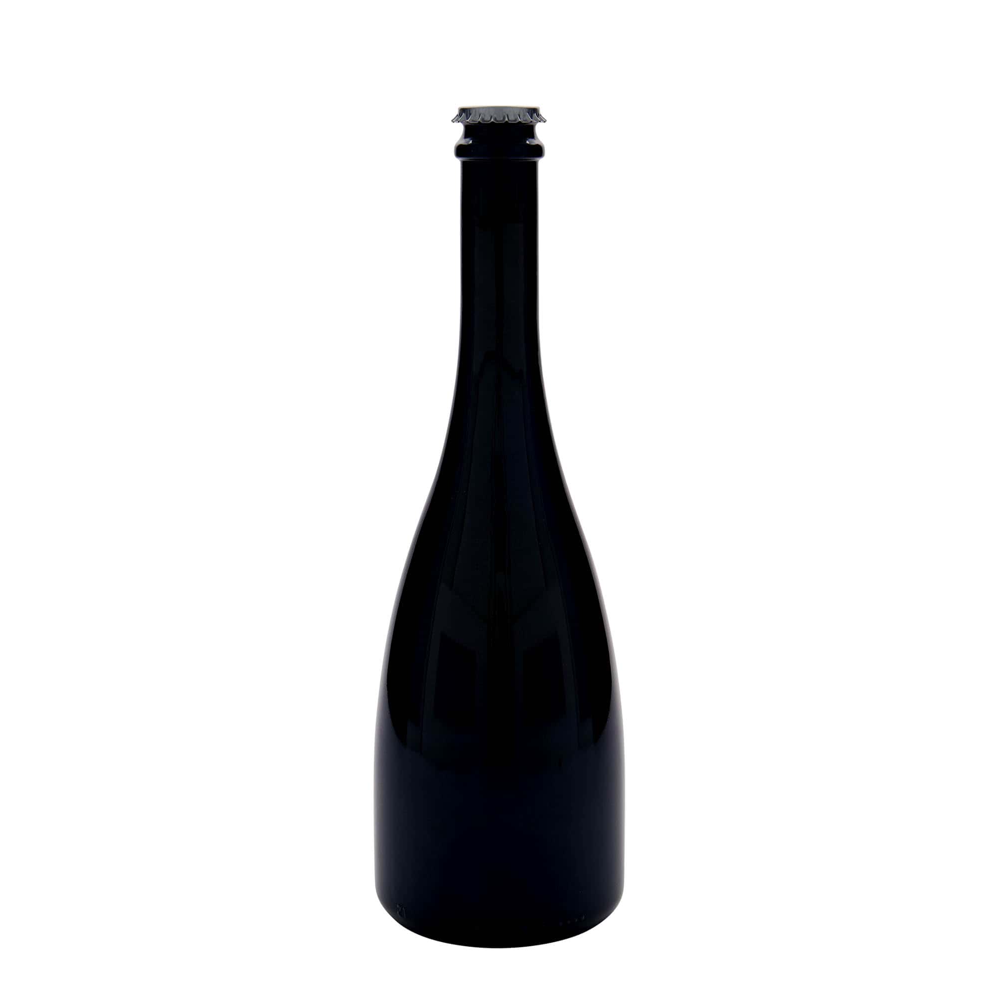 750 ml Bier-/Sektflasche „Tosca“, Glas, antikgrün, Mündung: Kronkorken