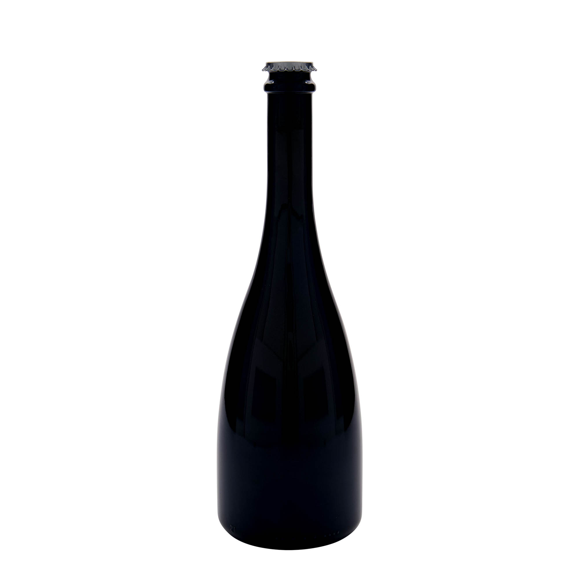 750 ml Bier-/Sektflasche „Tosca“, Glas, antikgrün, Mündung: Kronkorken