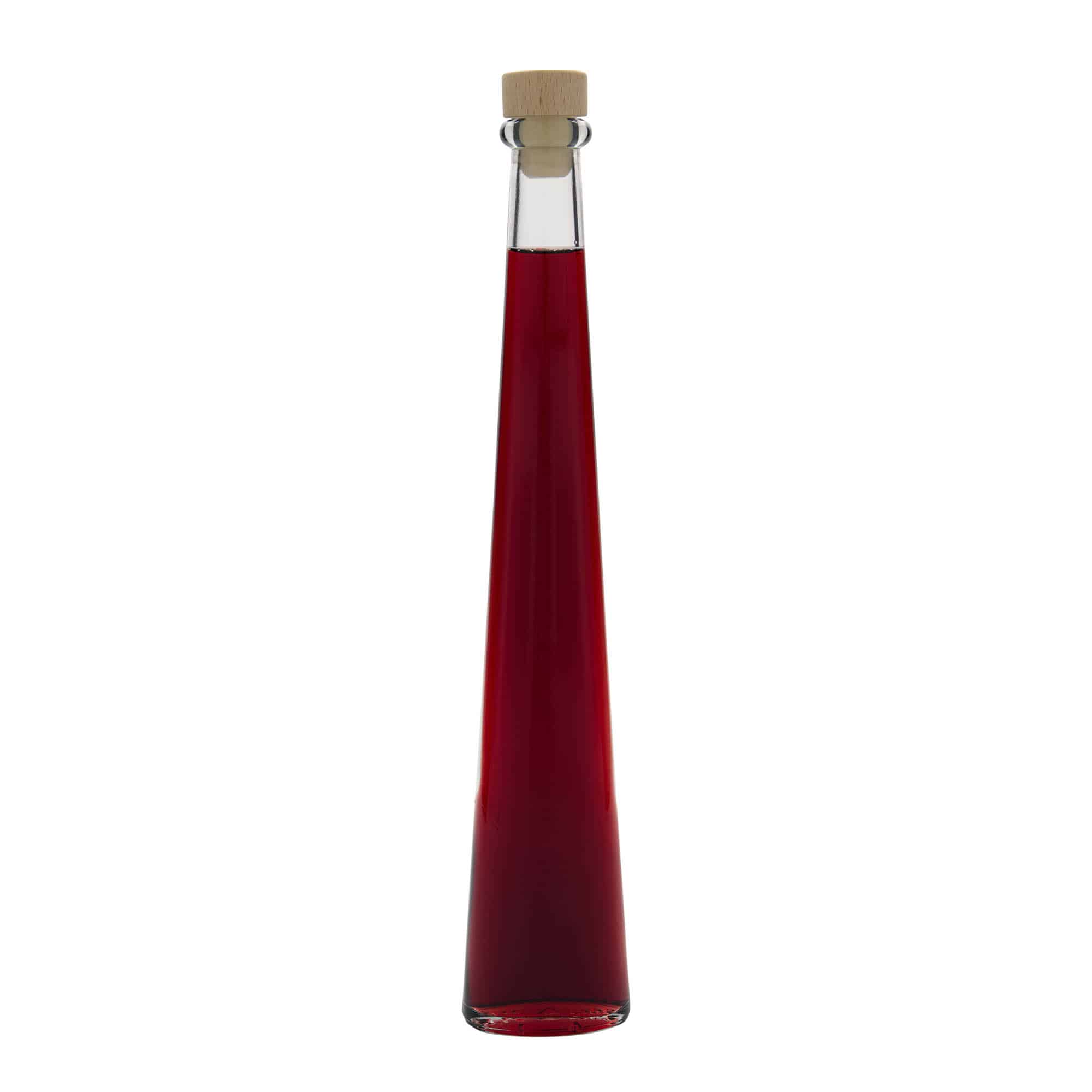 200 ml Glasflasche 'Dama Ovale', oval, Mündung: Kork
